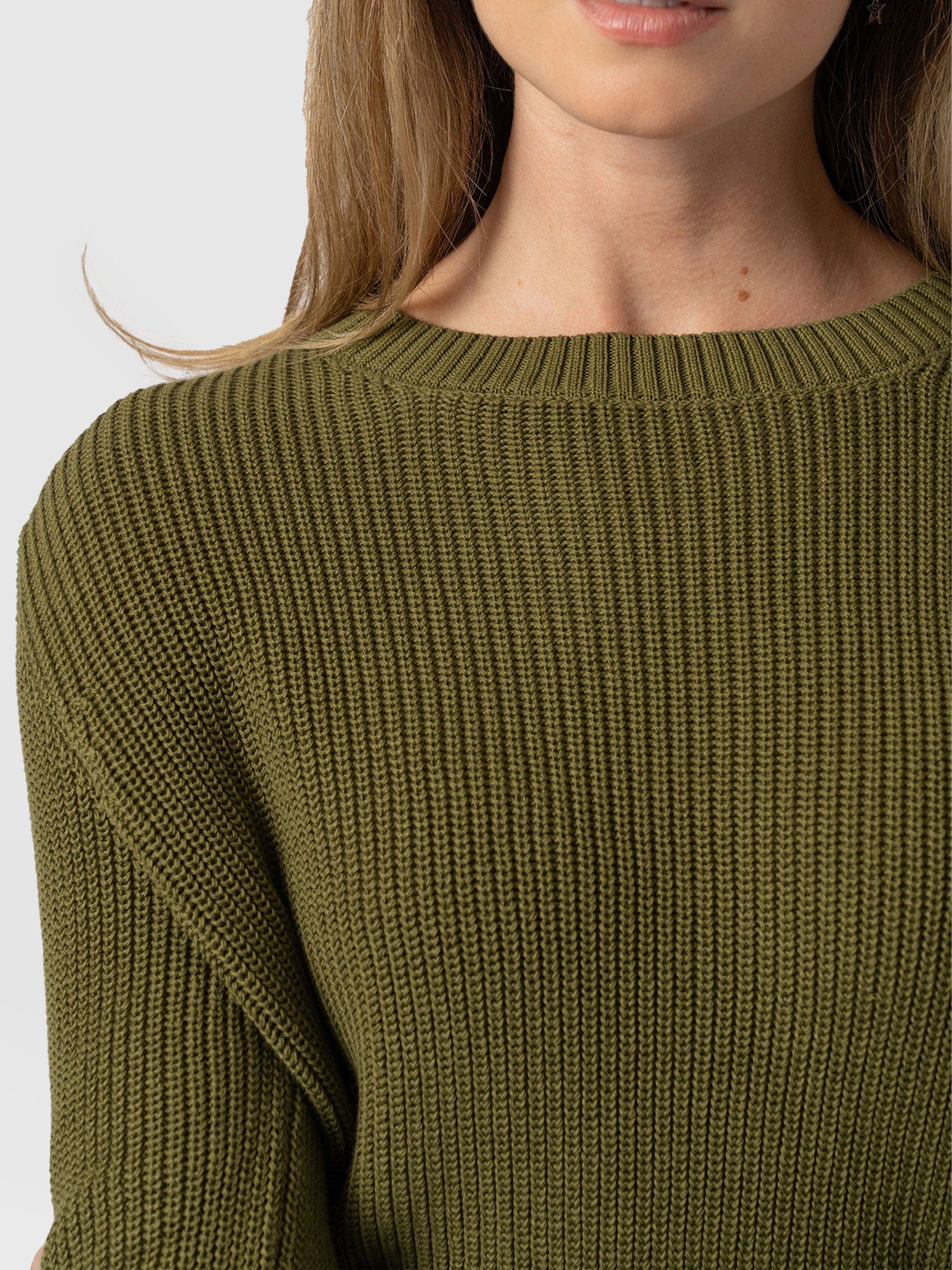 Remy Crop Sweater Khaki - Women's Sweaters | Saint + Sofia® US