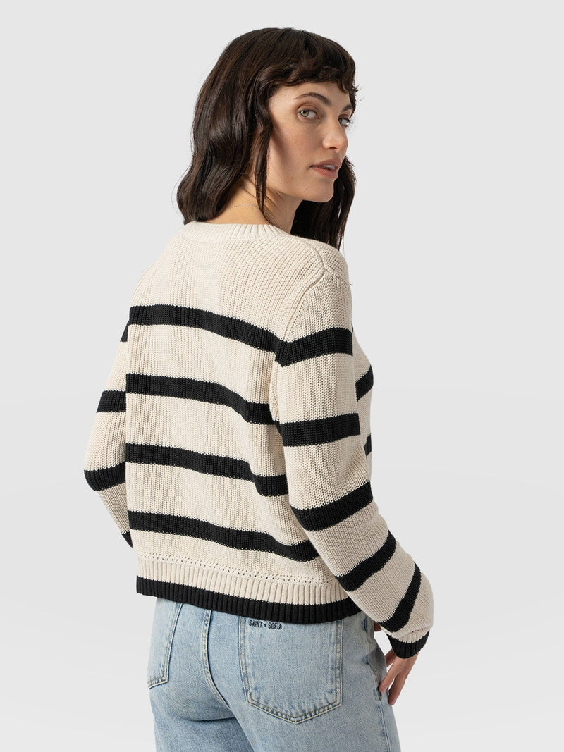 Remy Crop Sweater - Stripe