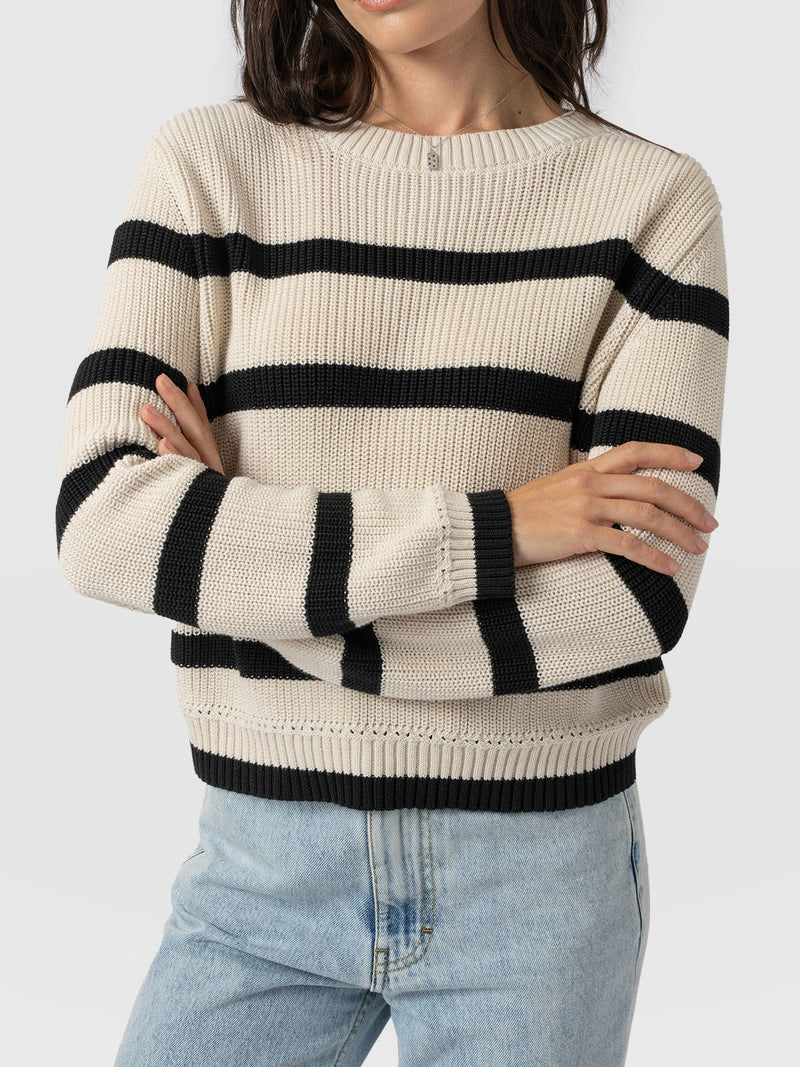 Remy Crop Sweater - Stripe