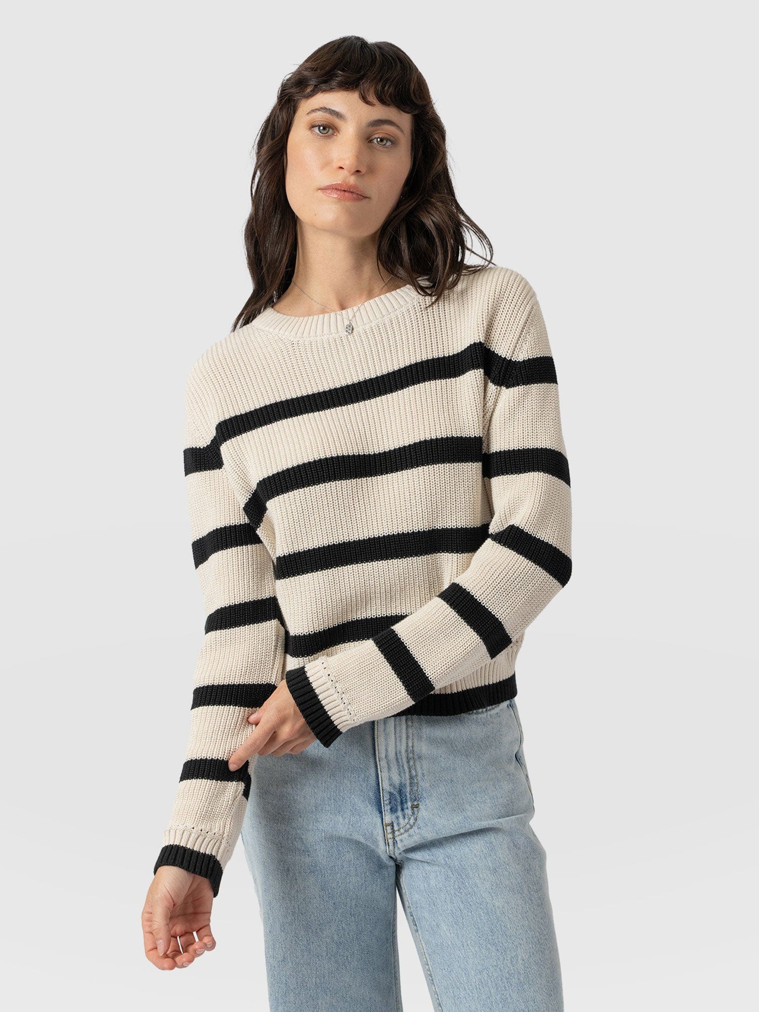 Remy Crop Sweater Stripe - Women's Sweaters | Saint + Sofia® US