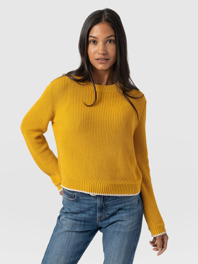 Remy Crop Sweater Yellow - Women's Sweaters | Saint + Sofia® US