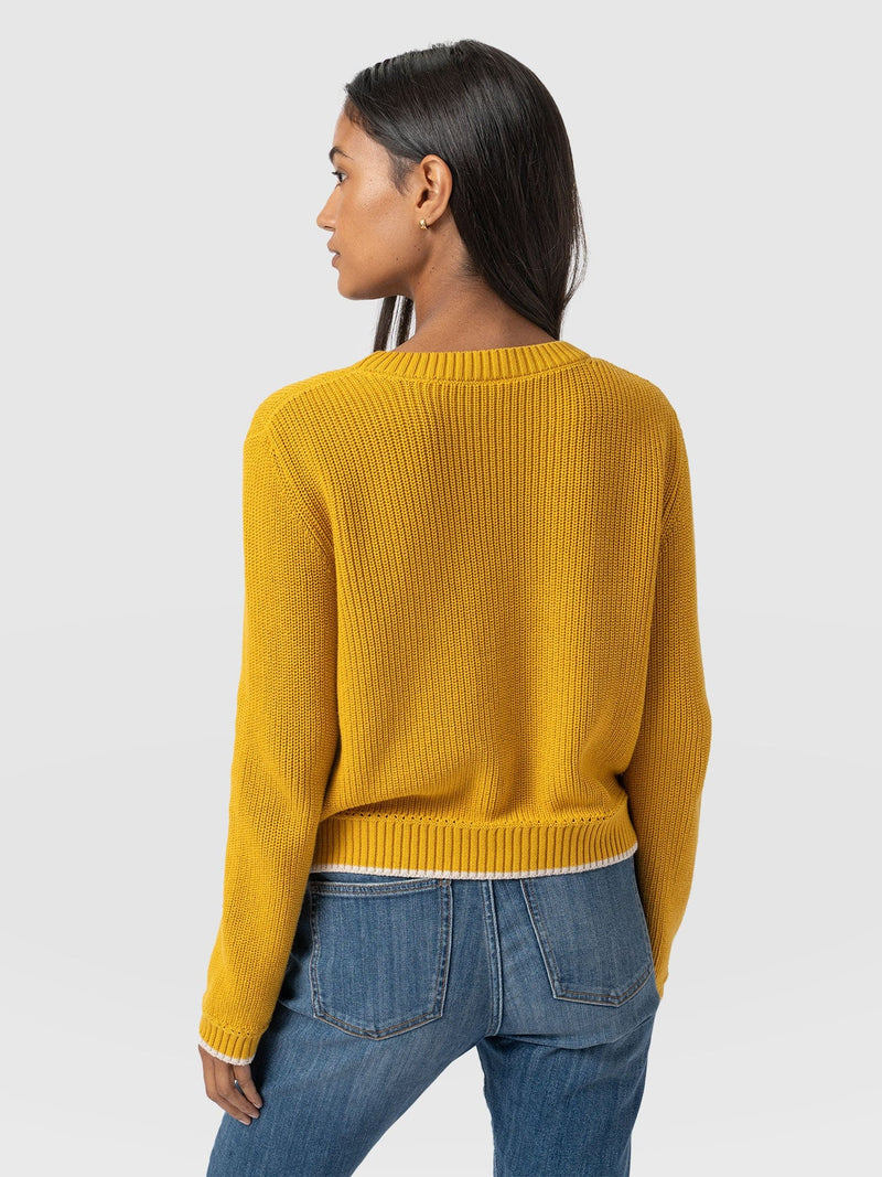 Remy Crop Sweater Yellow - Women's Sweaters | Saint + Sofia® US