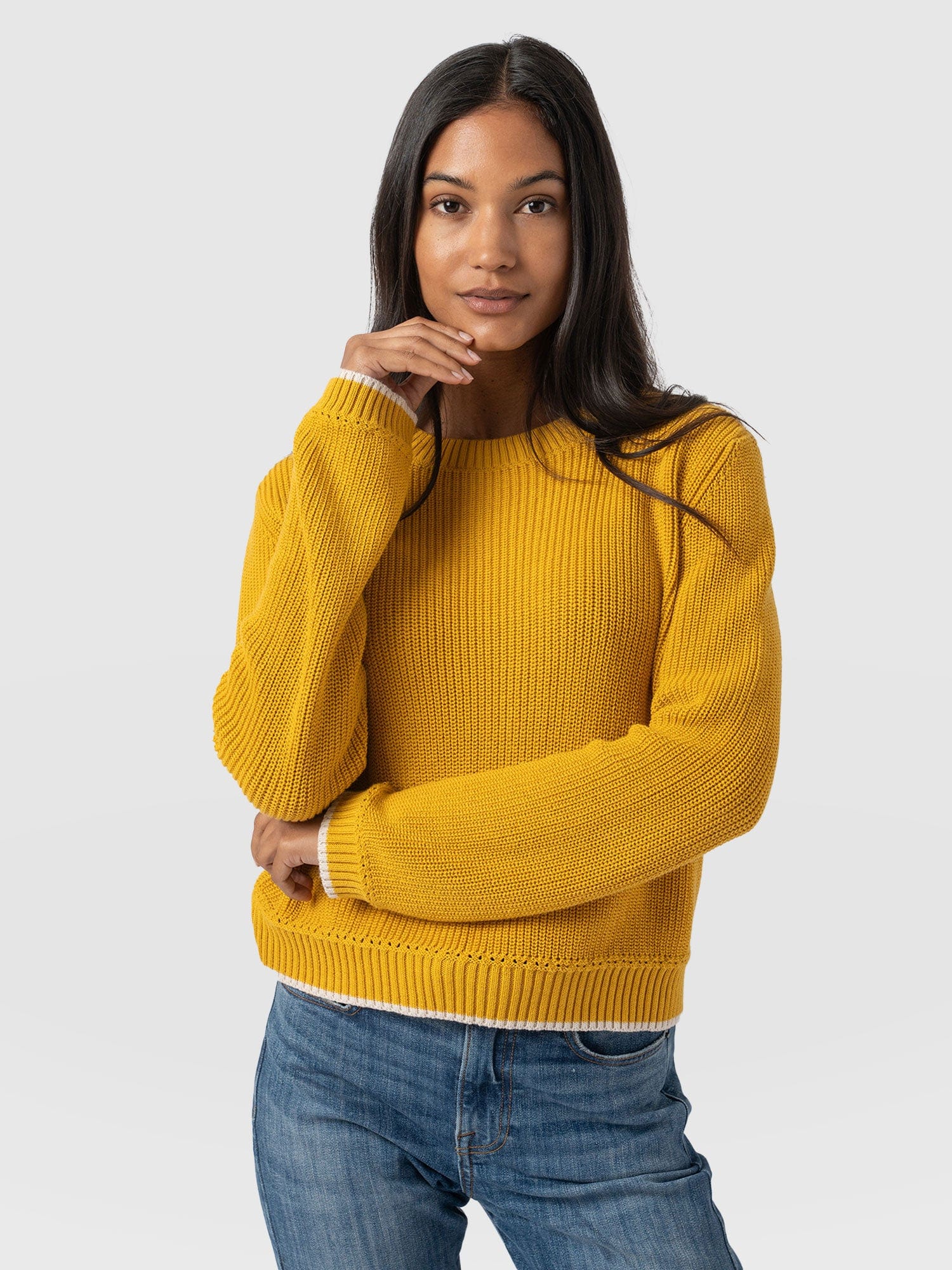 Remy Crop Sweater Yellow - Women's Sweaters | Saint + Sofia® US