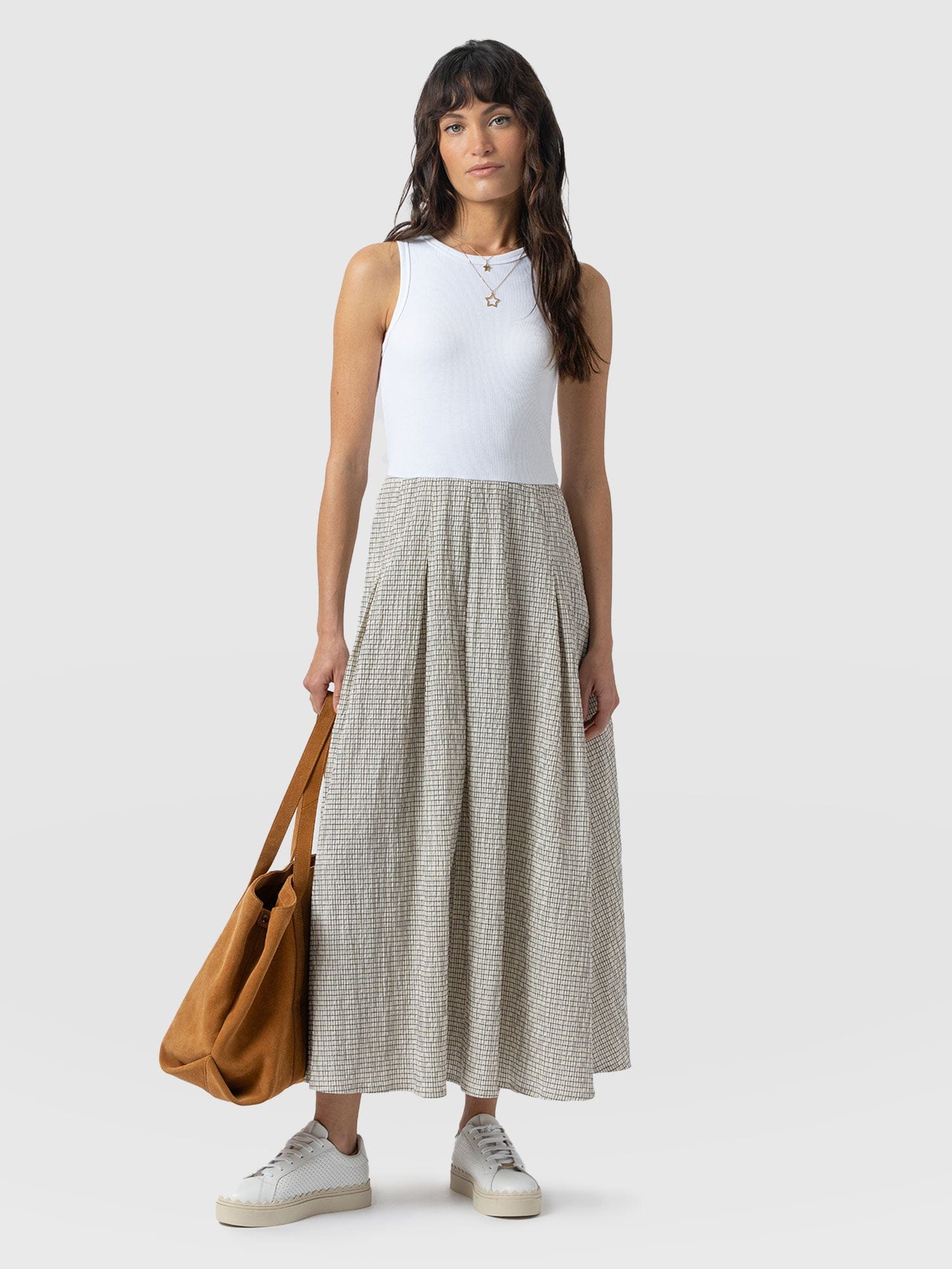 Renee Contrast Dress - Gingham - Women's Dresses | Saint + Sofia® USA