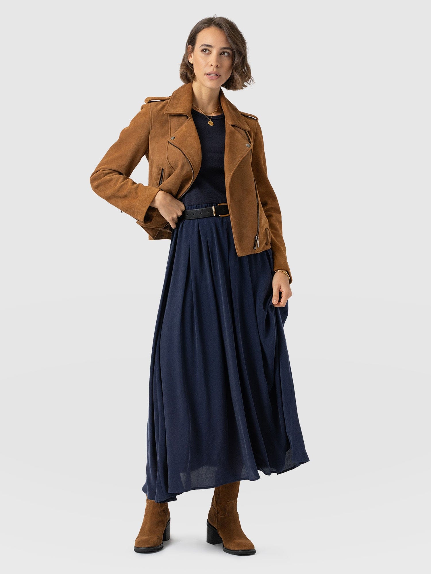 Renee Contrast Dress Navy - Women's Dresses | Saint + Sofia® US