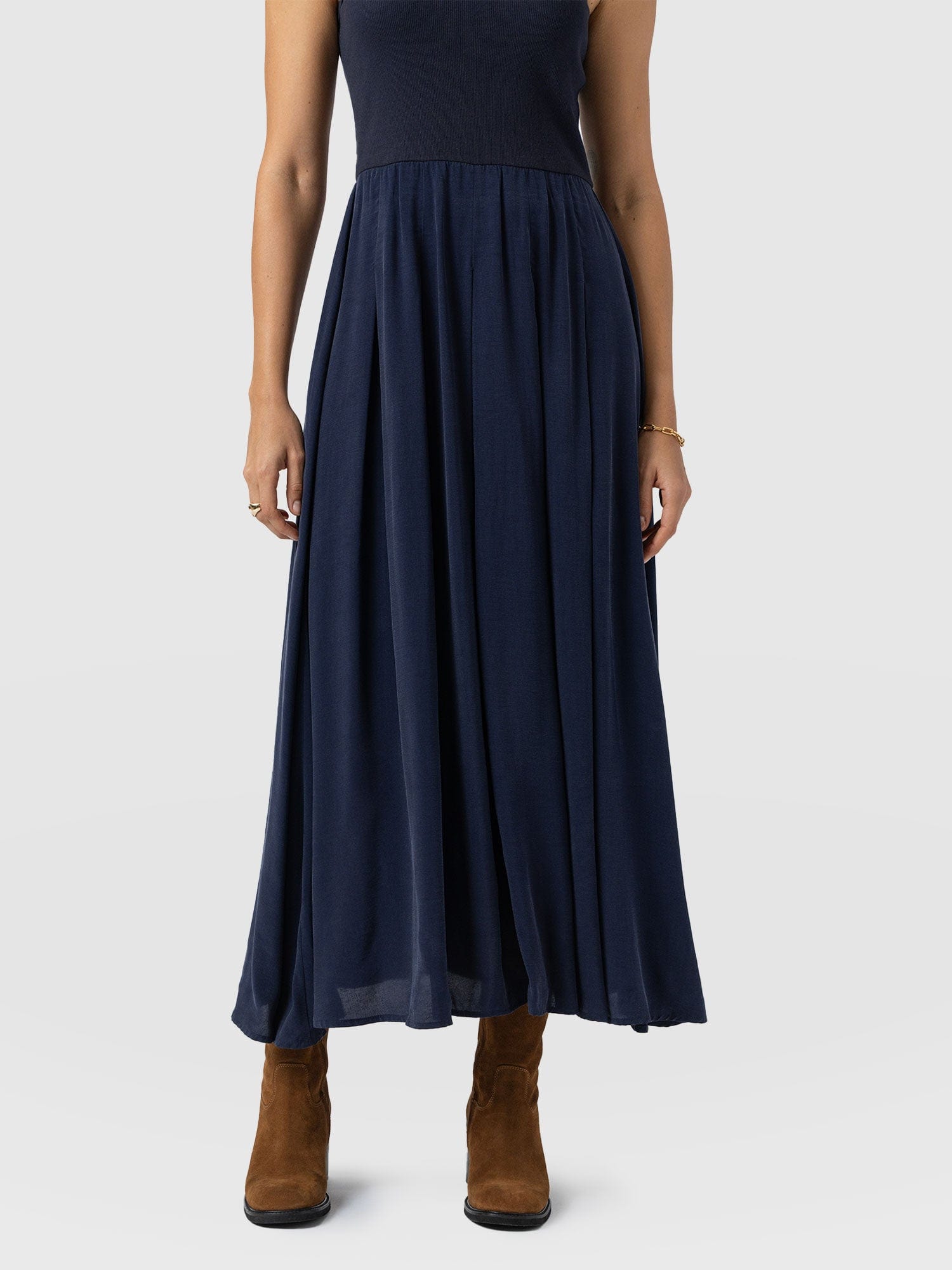 Renee Contrast Dress Navy - Women's Dresses | Saint + Sofia® US