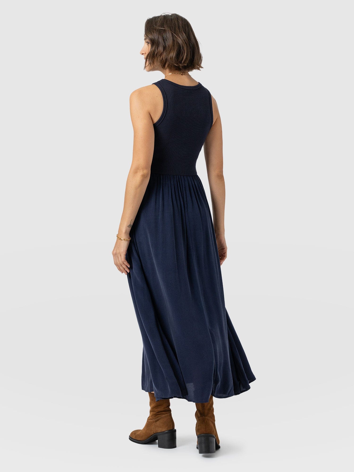 Renee Contrast Dress Navy - Women's Dresses | Saint + Sofia® US