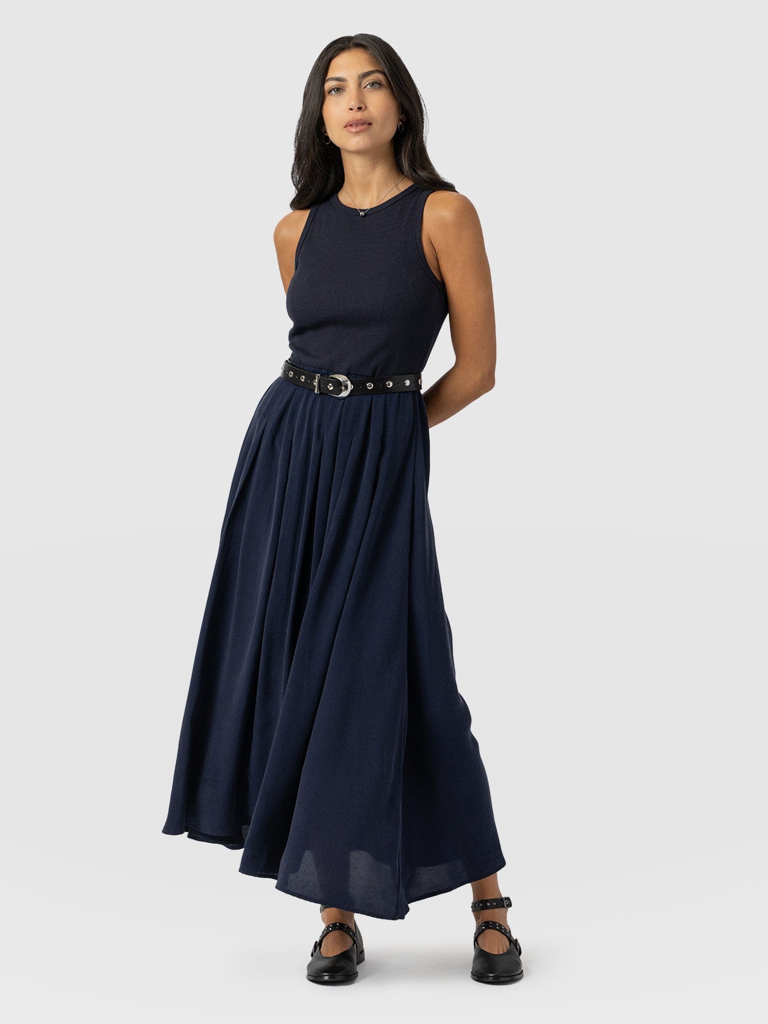 Renee Contrast Dress Navy - Women's Dresses | Saint + Sofia® US