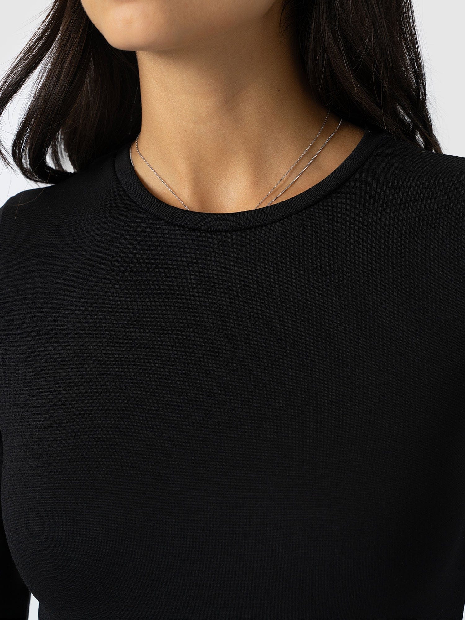 Renee Contrast Long Sleeve Dress - Brown Check - Women's Dresses | Saint + Sofia® USA