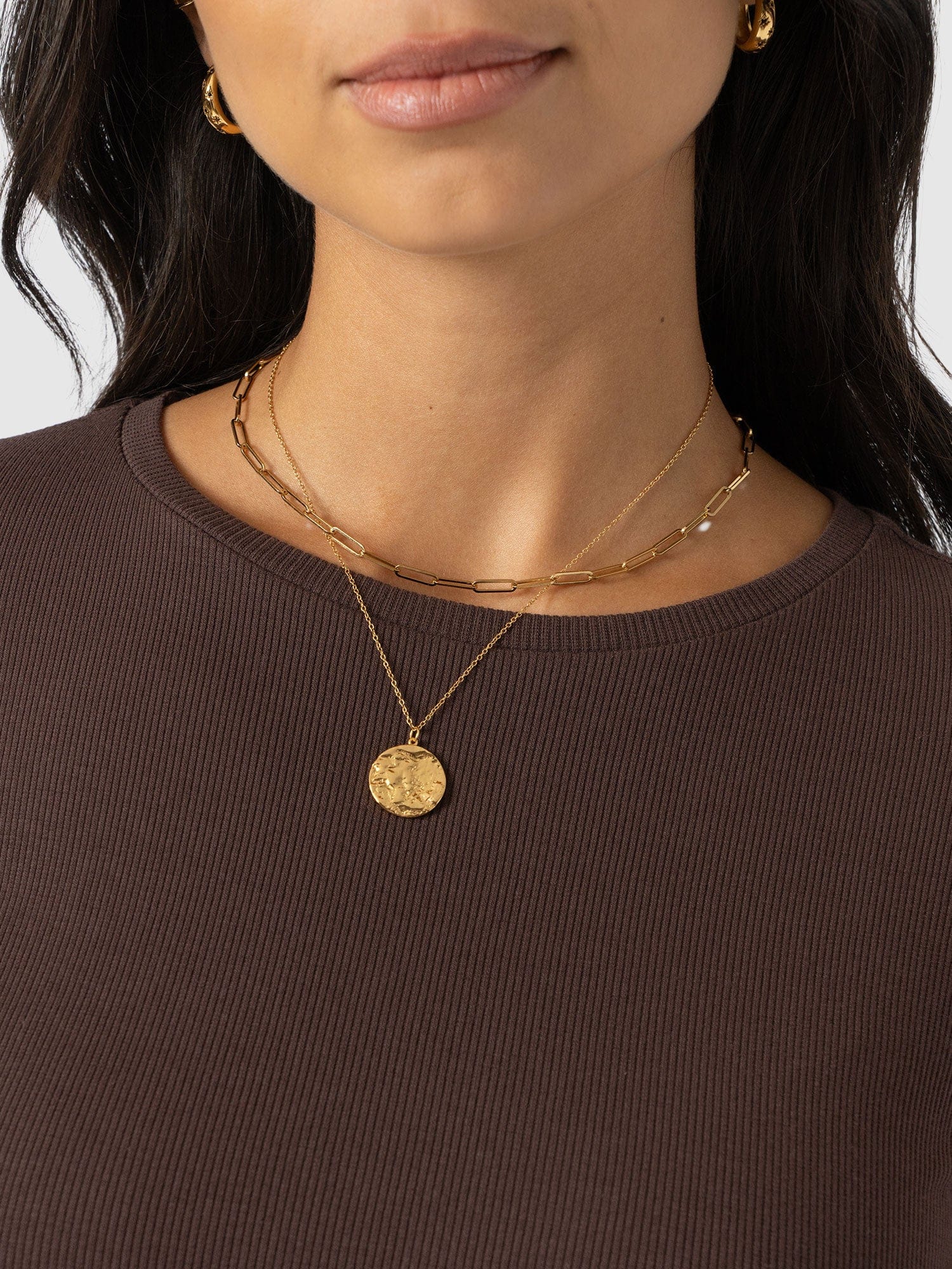 Renee Contrast Long Sleeve Dress - Brown - Women's Dresses | Saint + Sofia® USA