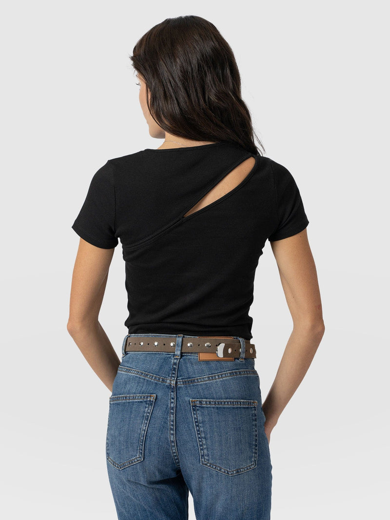 Reveal Tee Black - Women's T-shirts | Saint + Sofia® USA