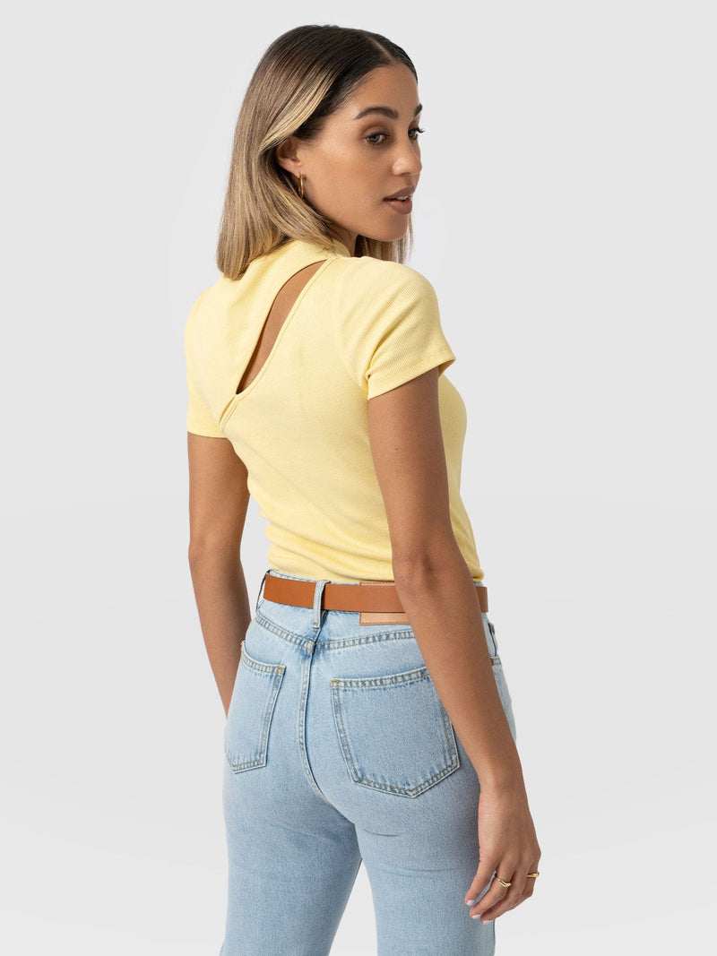 Reveal Tee Yellow - Women's T-shirts | Saint + Sofia® UK