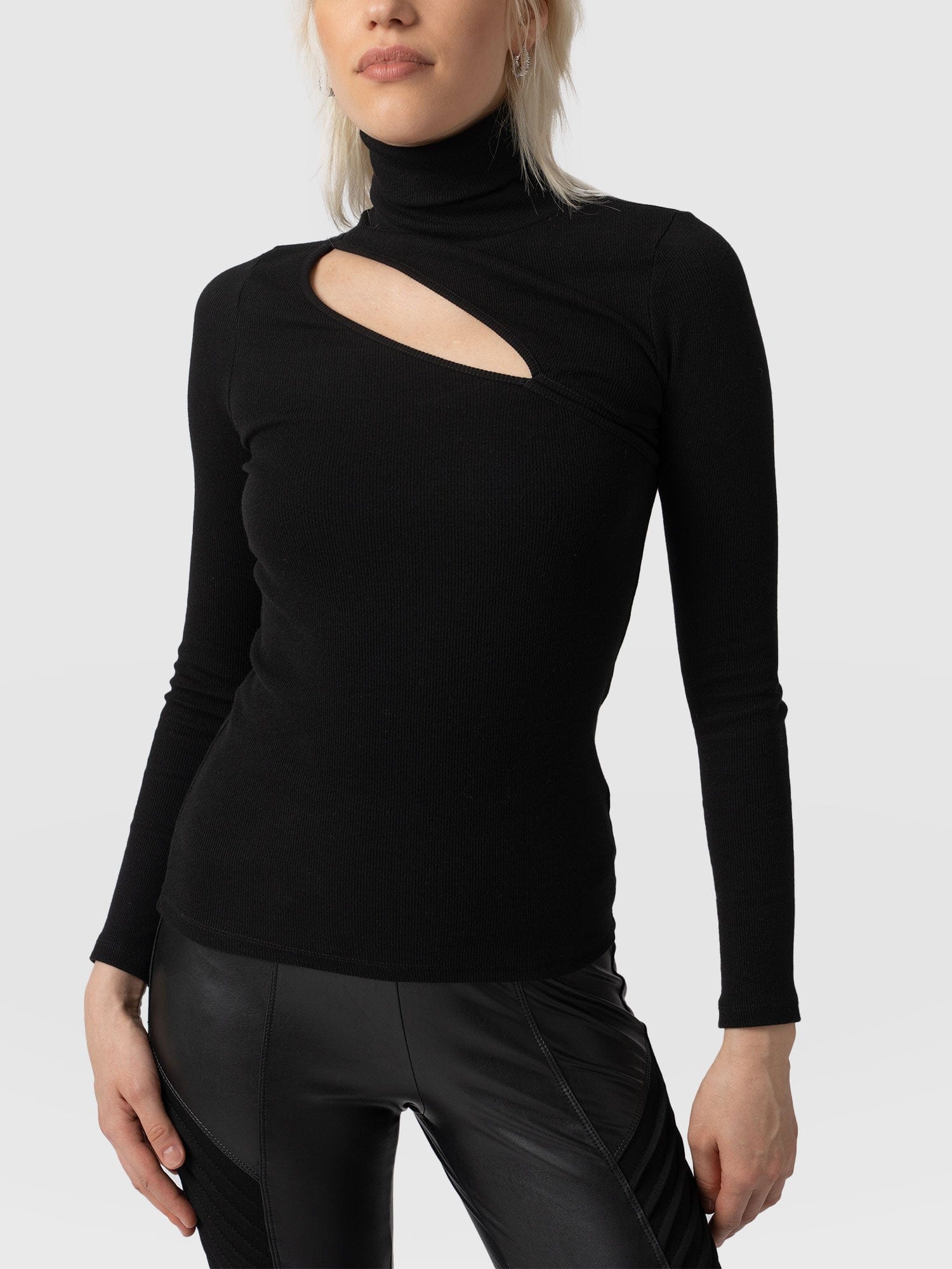 Reveal Turtle Neck Black - Women's Sweaters | Saint + Sofia® USA