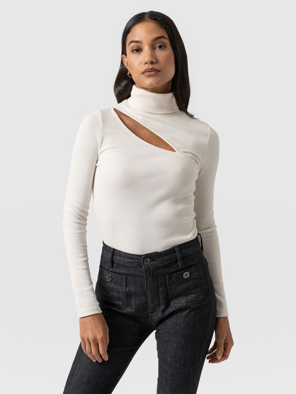Reveal Turtle Neck Cream - Women's Sweaters | Saint + Sofia® USA