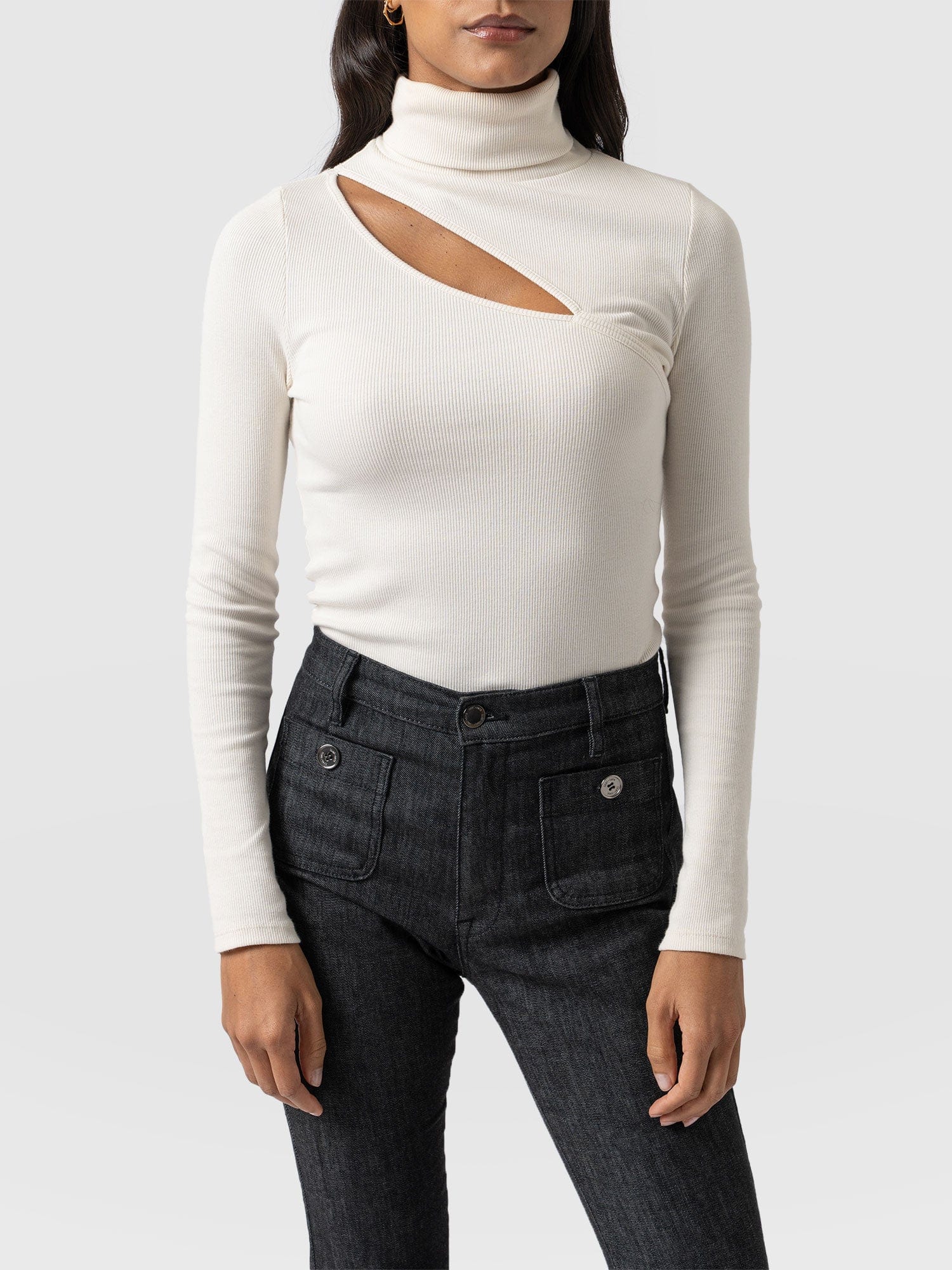Reveal Turtle Neck Cream - Women's Sweaters | Saint + Sofia® USA