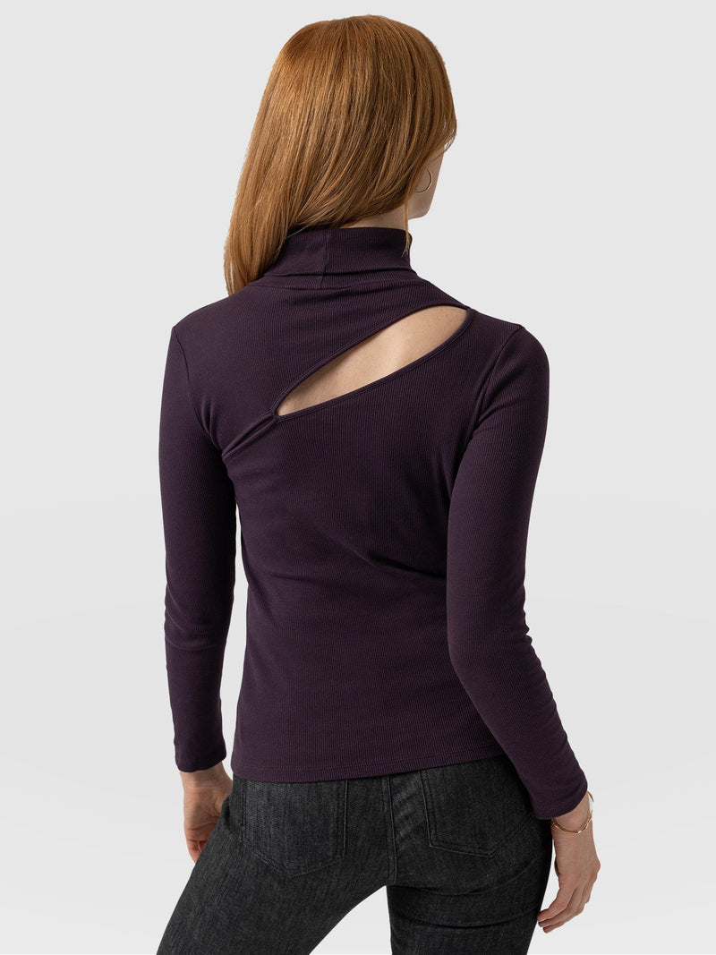 Reveal Turtle Neck Plum - Women's Sweaters | Saint + Sofia® USA