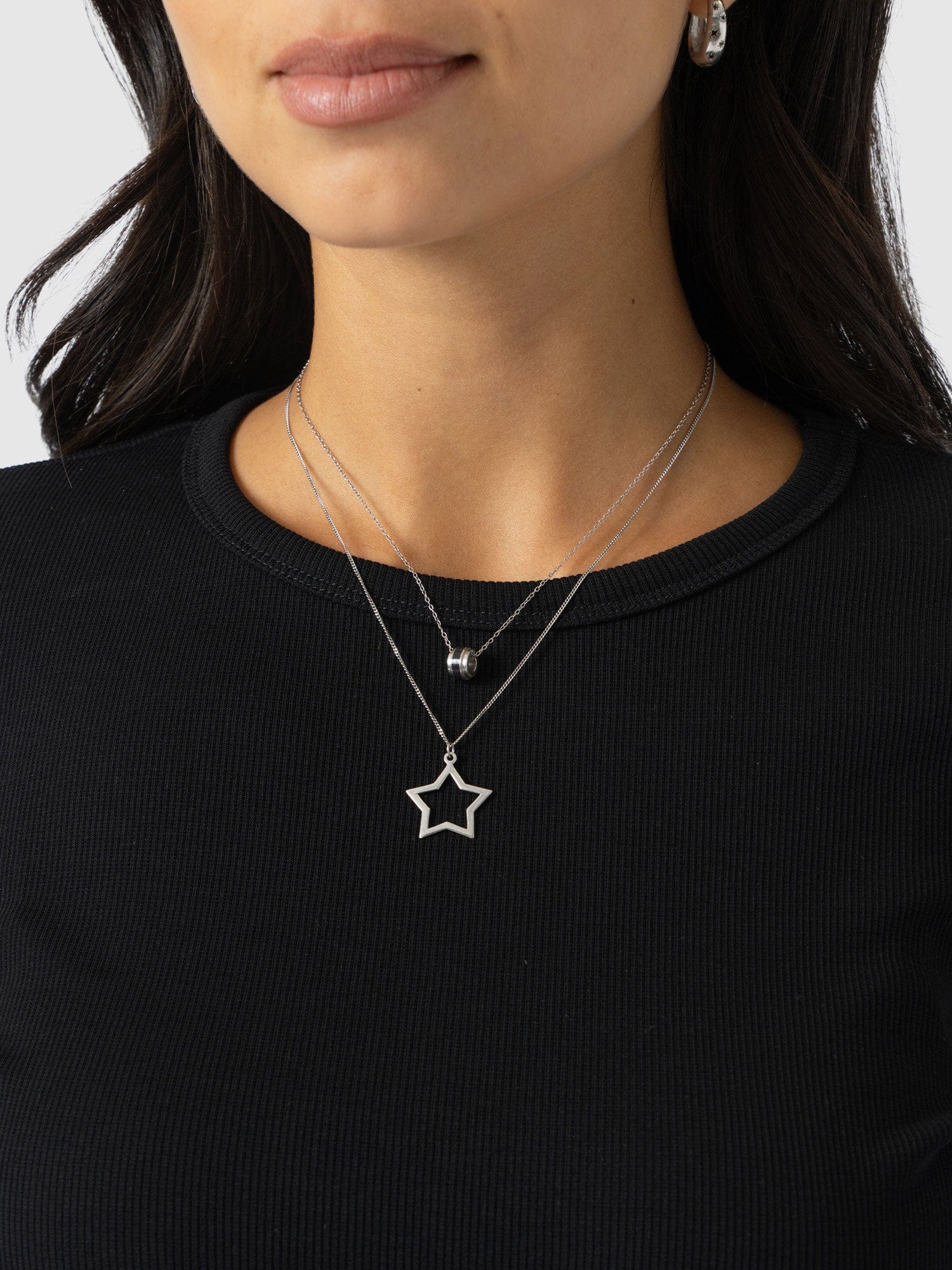 Ribbed Long Sleeve Tee - Black - Women's T-shirts | Saint + Sofia® USA