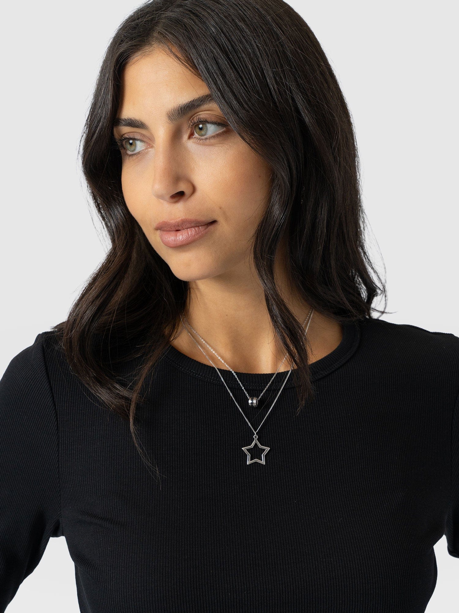 Ribbed Long Sleeve Tee - Black - Women's T-shirts | Saint + Sofia® USA