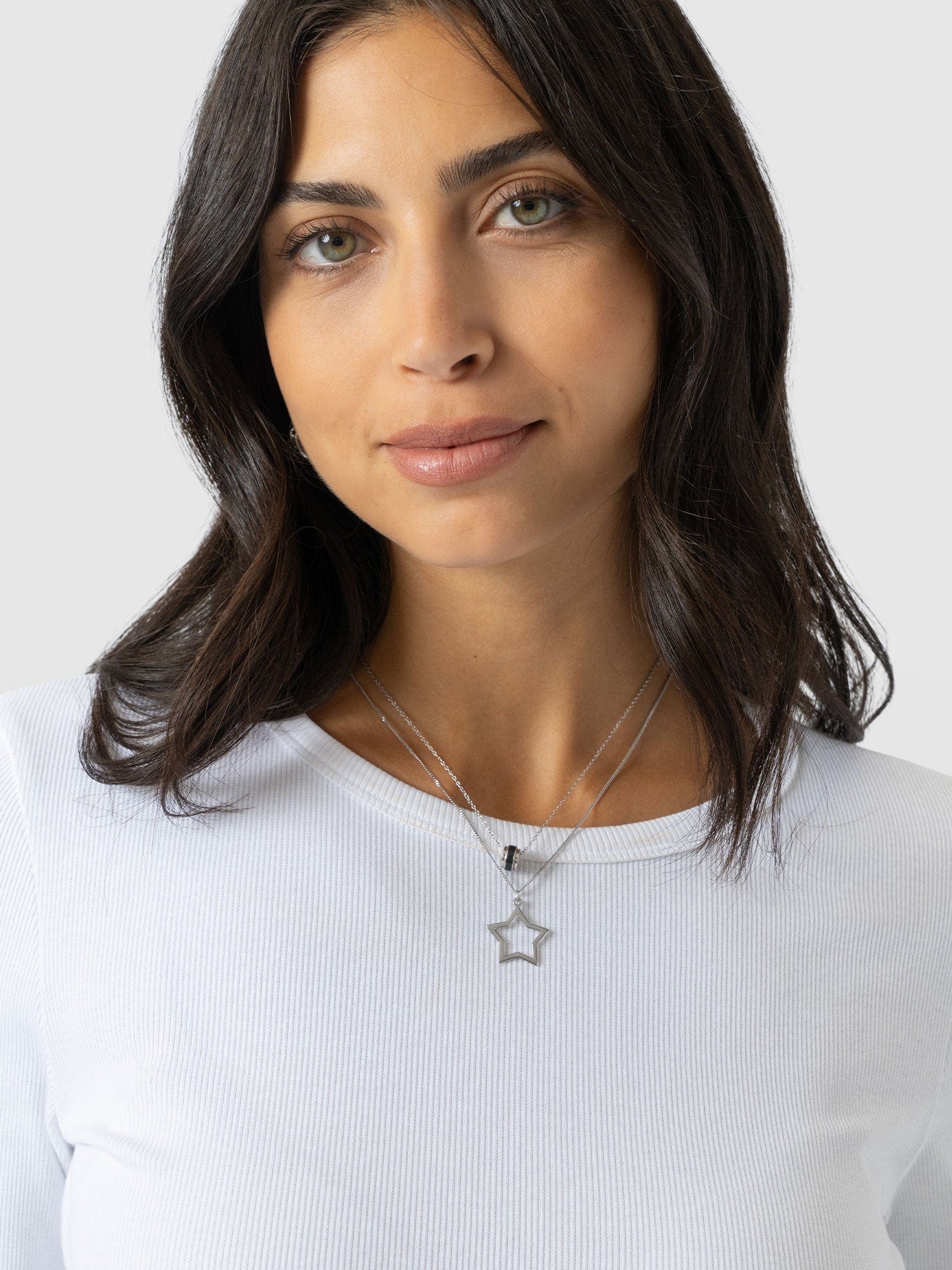 Ribbed Long Sleeve Tee - White - Women's T-shirts | Saint + Sofia® USA