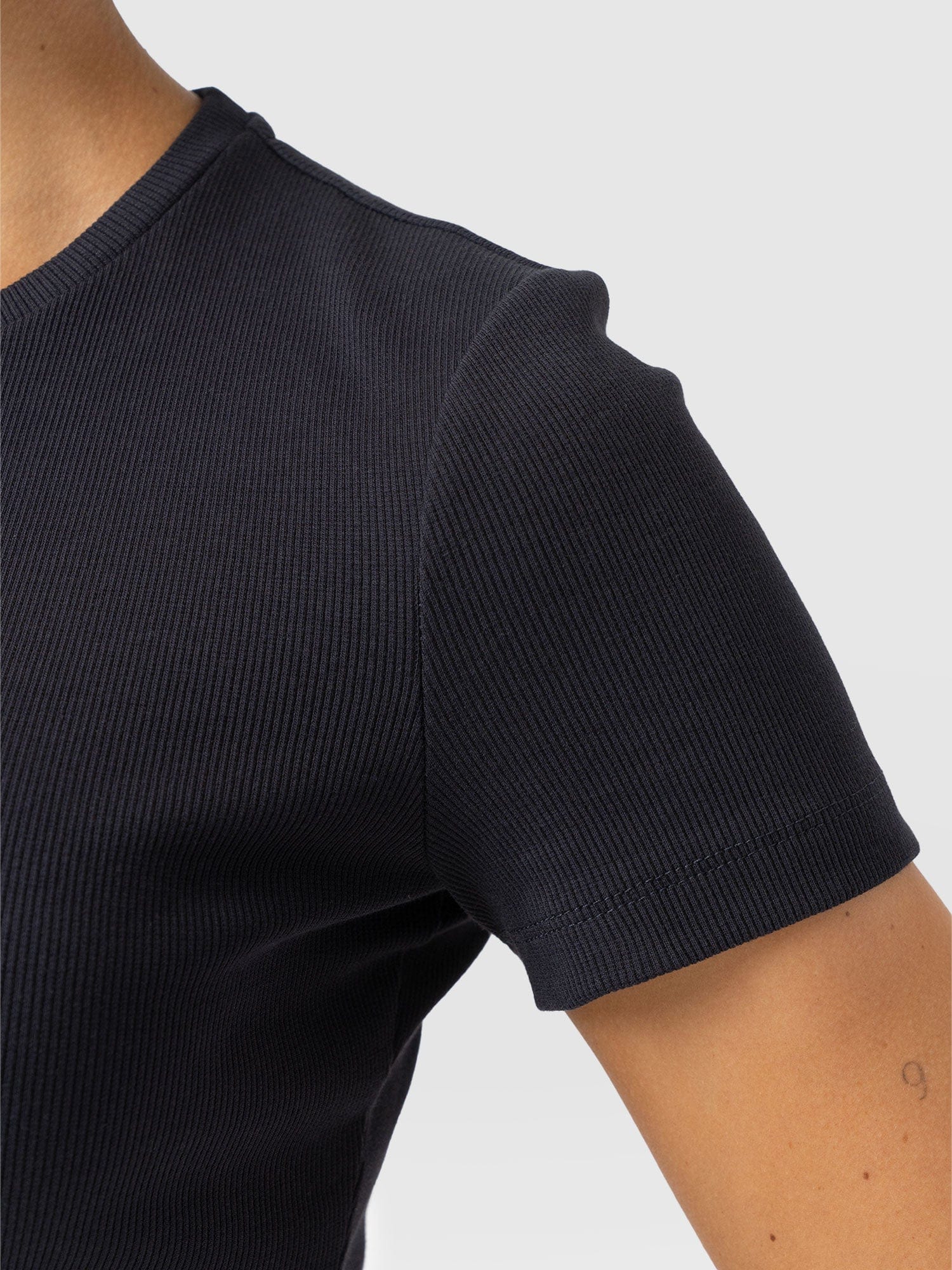 Ribbed Short Sleeve Tee - Navy - Women's T-shirts | Saint + Sofia? USA