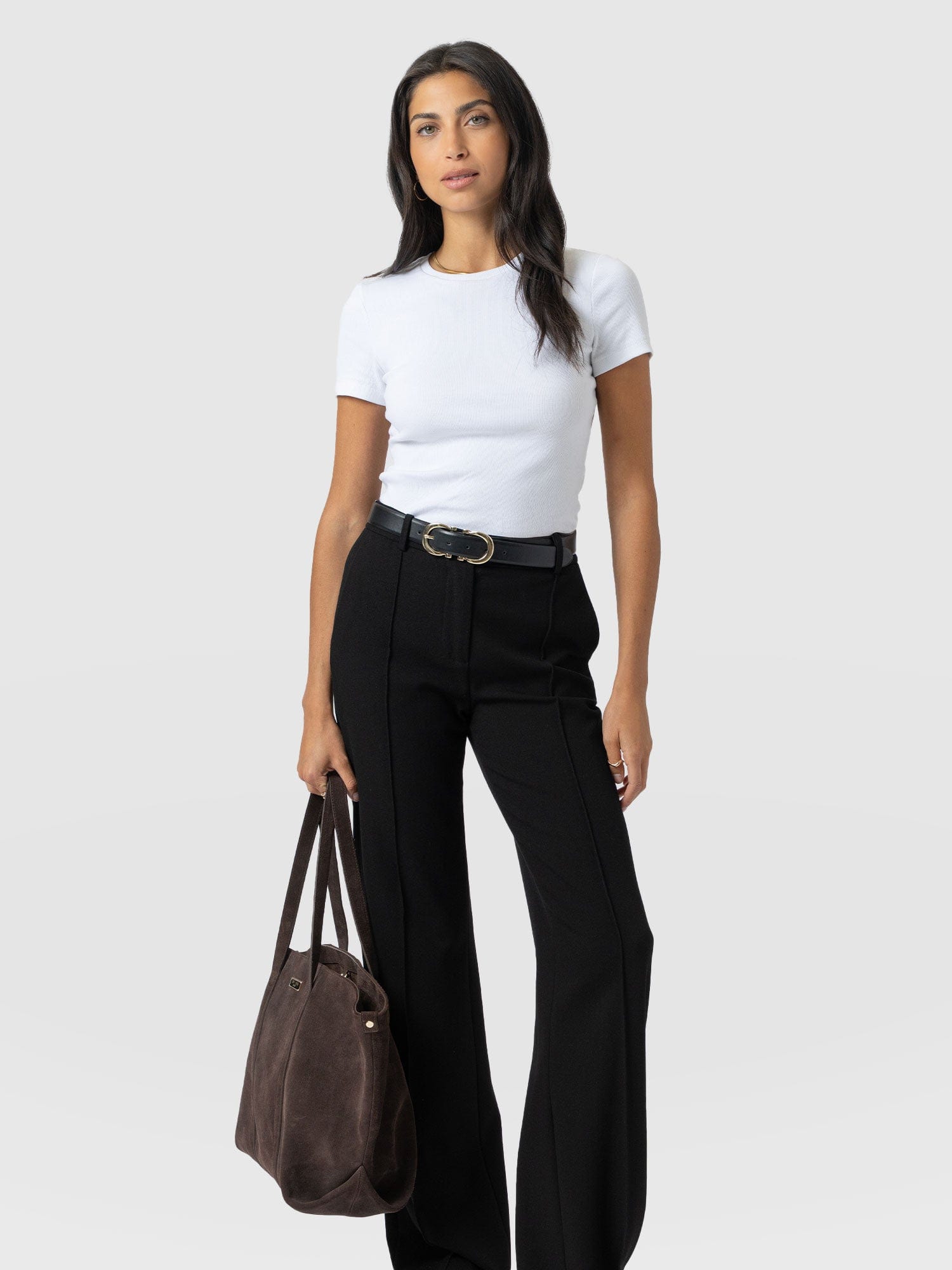 Ribbed Short Sleeve Tee - White - Women's T-shirts | Saint + Sofia? USA