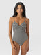 Riley Cross Front Swimsuit - Stripe
