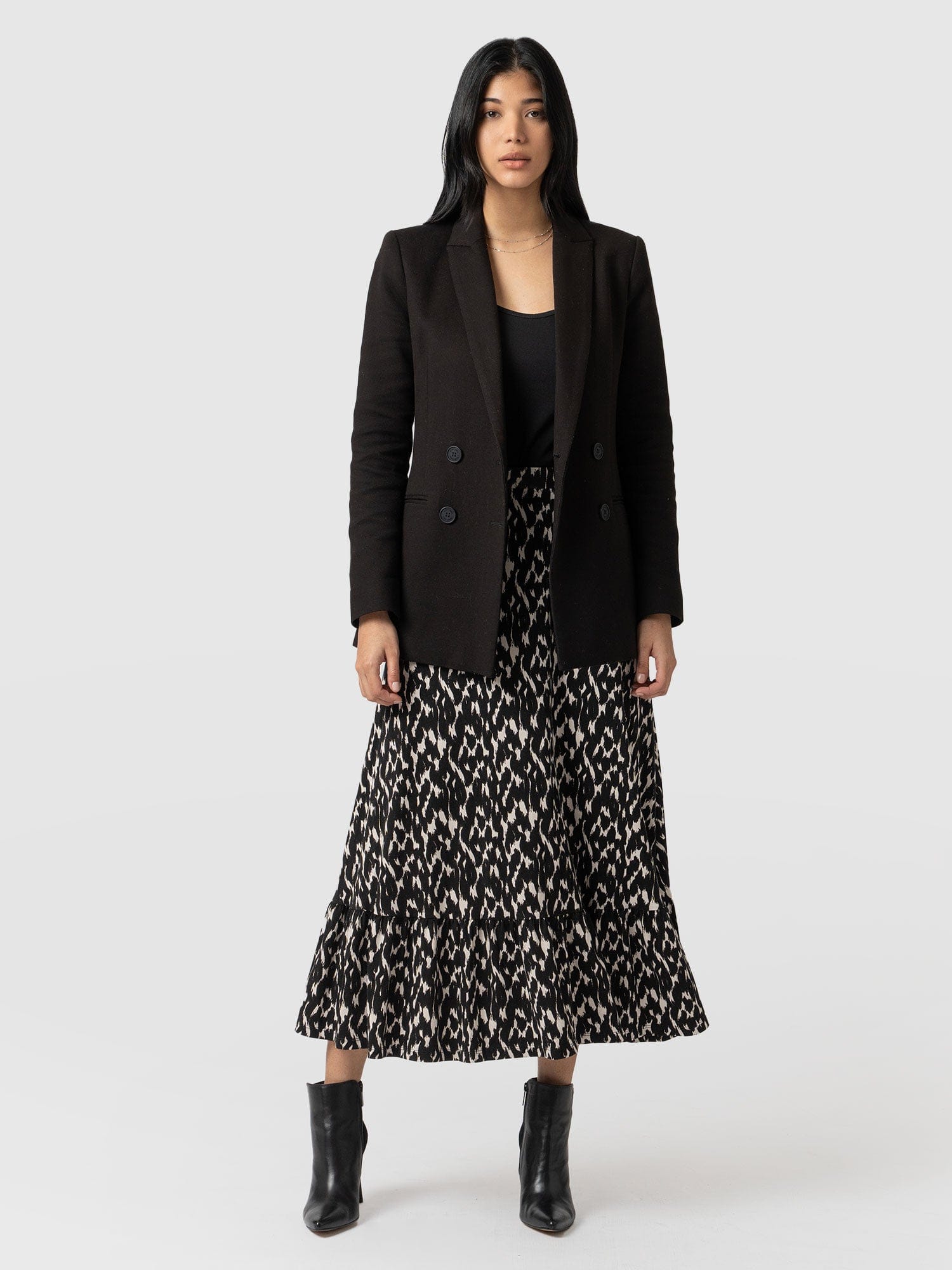 Riley Skirt Black & White Print - Women's Skirts | Saint + Sofia® USA