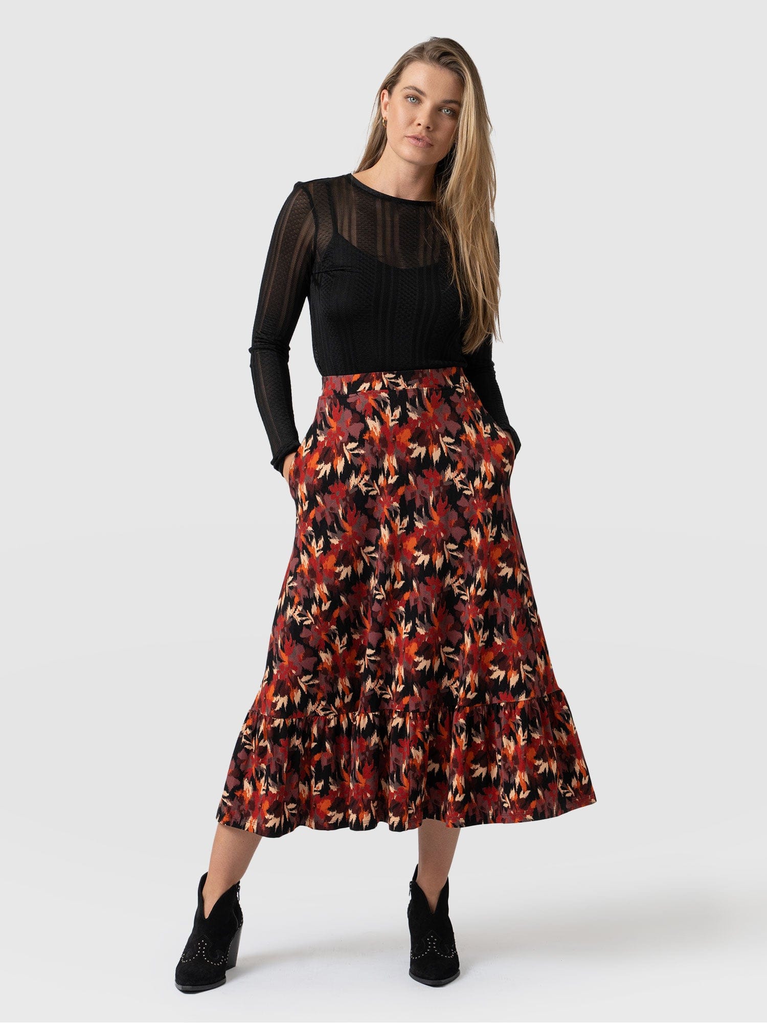 Riley Skirt Earthy Bloom - Women's Skirts | Saint + Sofia® USA