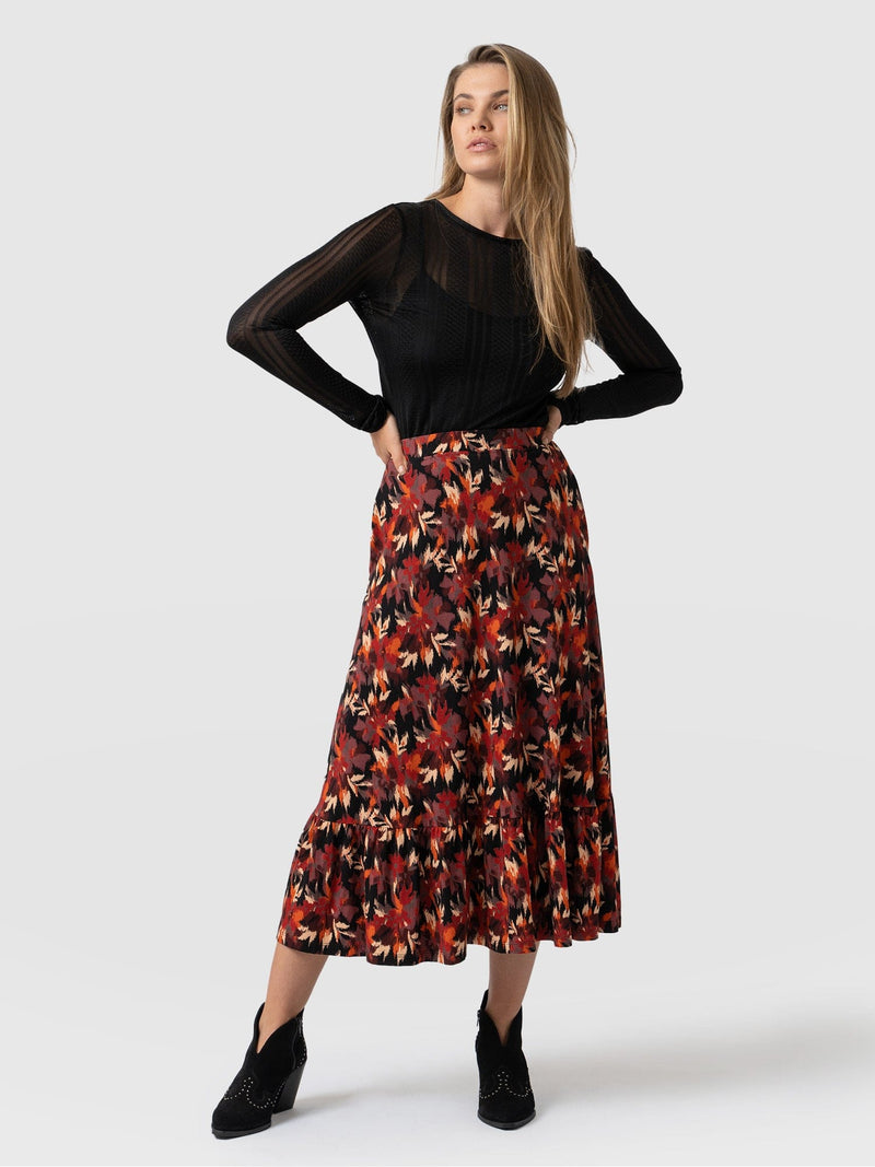 Riley Skirt Earthy Bloom - Women's Skirts | Saint + Sofia® USA