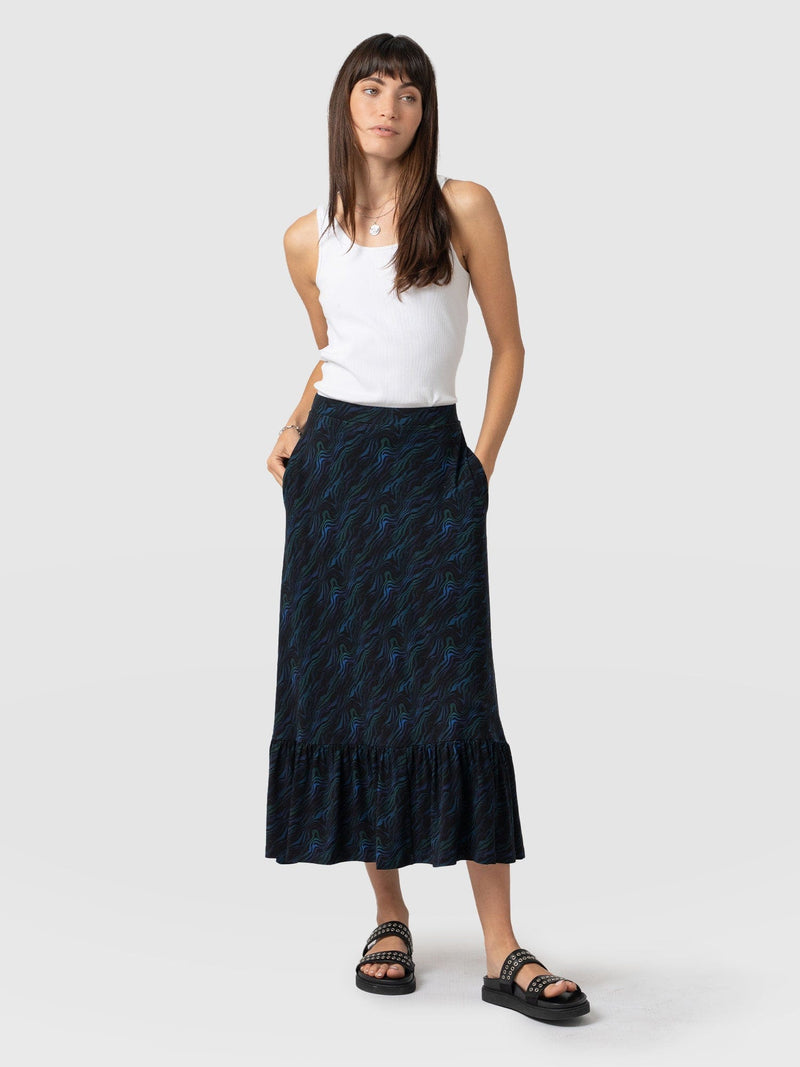 Riley Skirt Galactic Wave - Women's Skirts | Saint + Sofia® USA