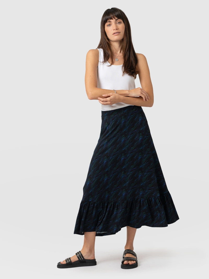 Riley Skirt Galactic Wave - Women's Skirts | Saint + Sofia® USA