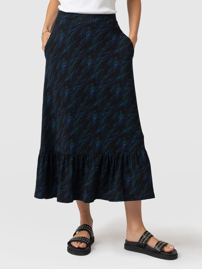 Riley Skirt Galactic Wave - Women's Skirts | Saint + Sofia® USA