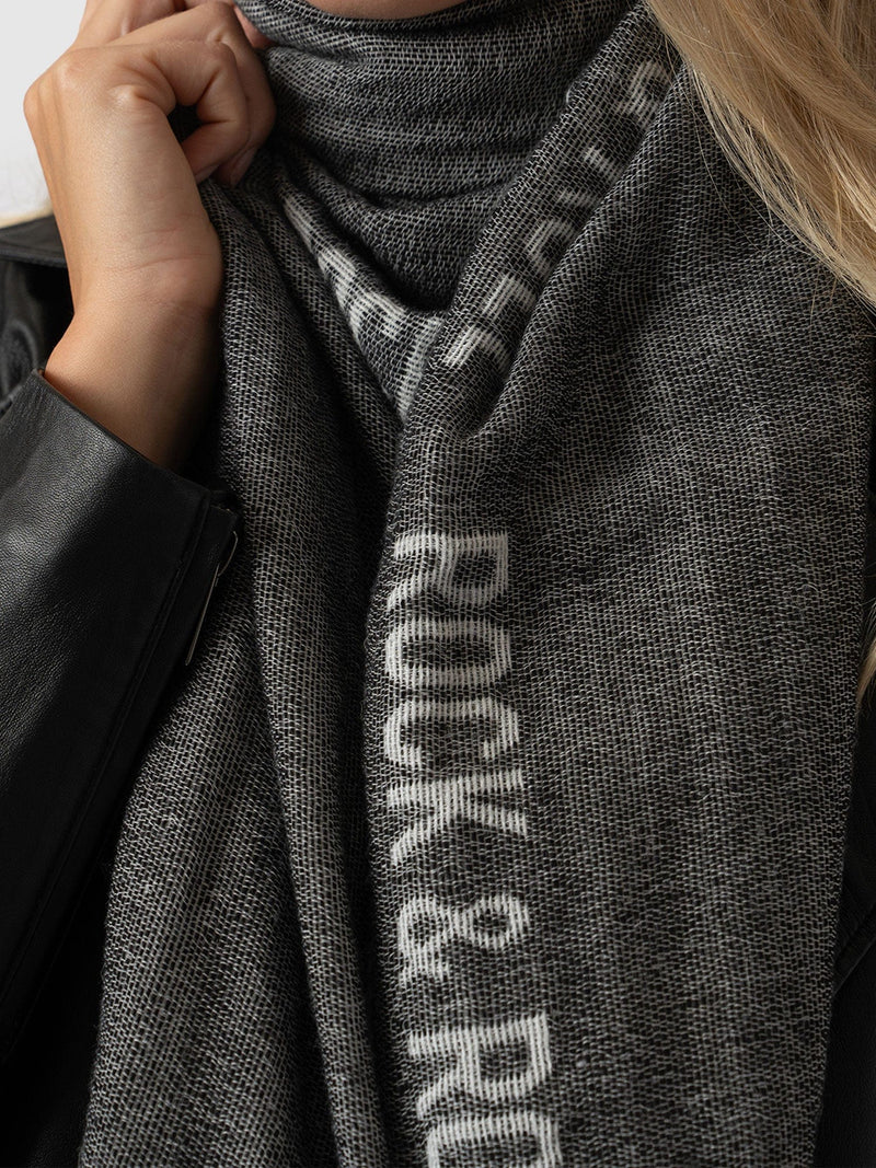 Rock and Roll Scarf Black - Women's Scarves | Saint + Sofia® USA