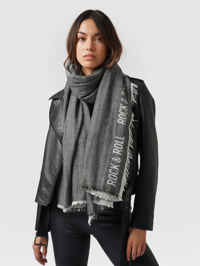 Rock and Roll Scarf Black - Women's Scarves | Saint + Sofia® USA