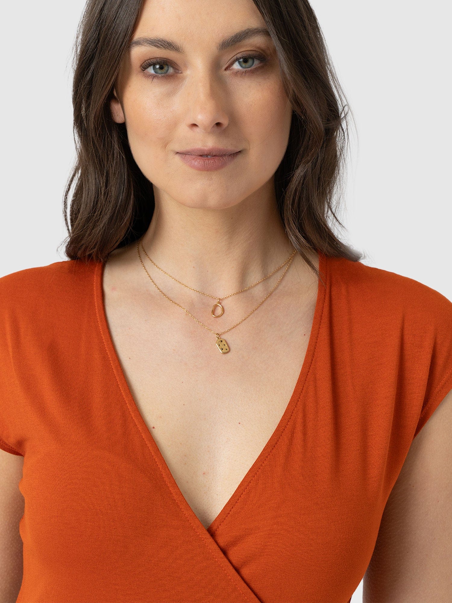 Rosa Wrap Tee Amber - Women's T-shirts | Saint + Sofia® USA