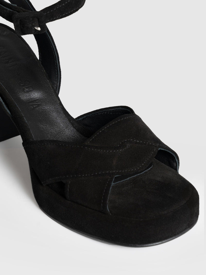 Roux Platform Heels - Black - Women's Shoes | Saint + Sofia® USA