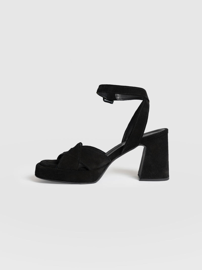 Roux Platform Heels - Black - Women's Shoes | Saint + Sofia® USA