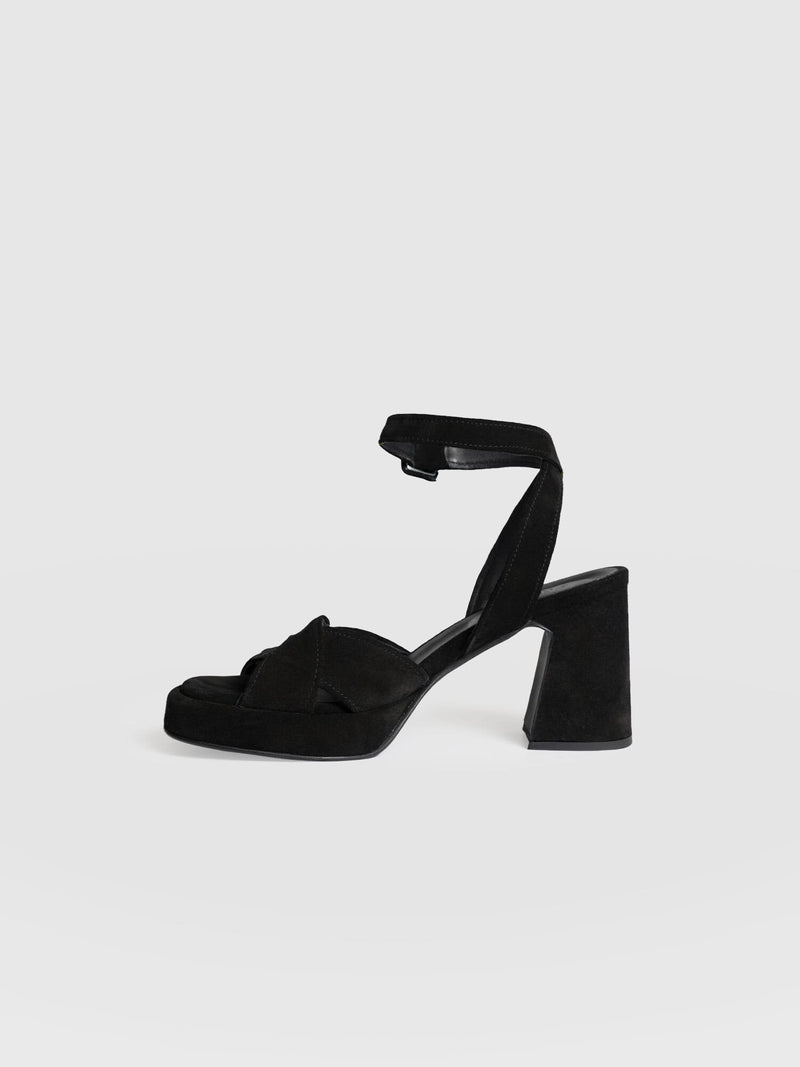 Roux Platform Heels - Black - Women's Shoes | Saint + Sofia® USA