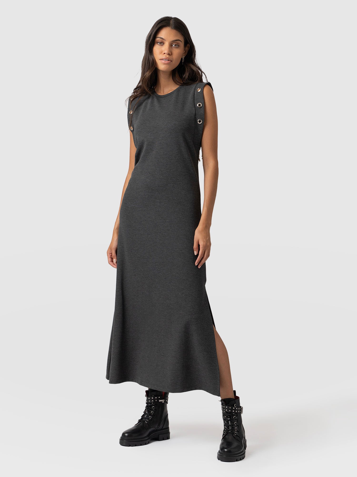 Rowan Dress Charcoal Eyelet - Women's Dresses | Saint + Sofia® US