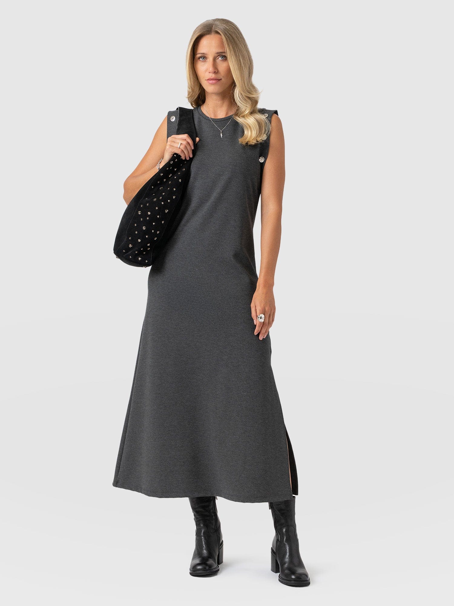 Rowan Dress - Charcoal - Molten - Women's Dresses | Saint + Sofia® USA