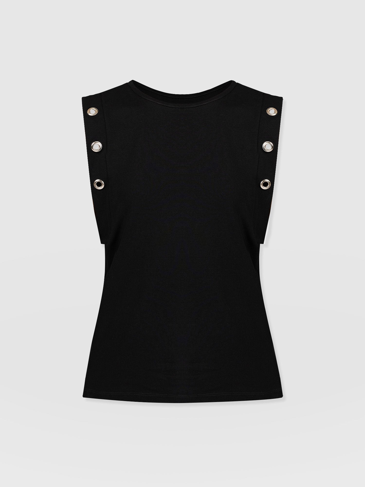 Rowan Tee Black Eyelet - Women's T-Shirts | Saint + Sofia® US