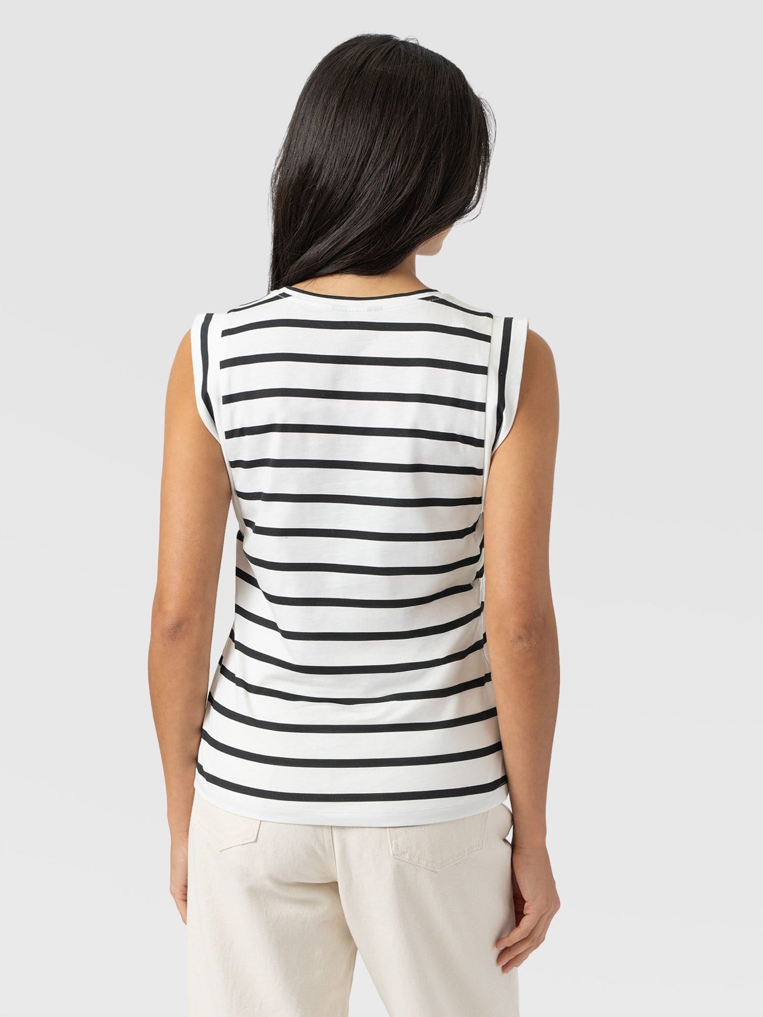 Rowan Tee - Black Stripe - Women's T-shirts | Saint + Sofia® USA