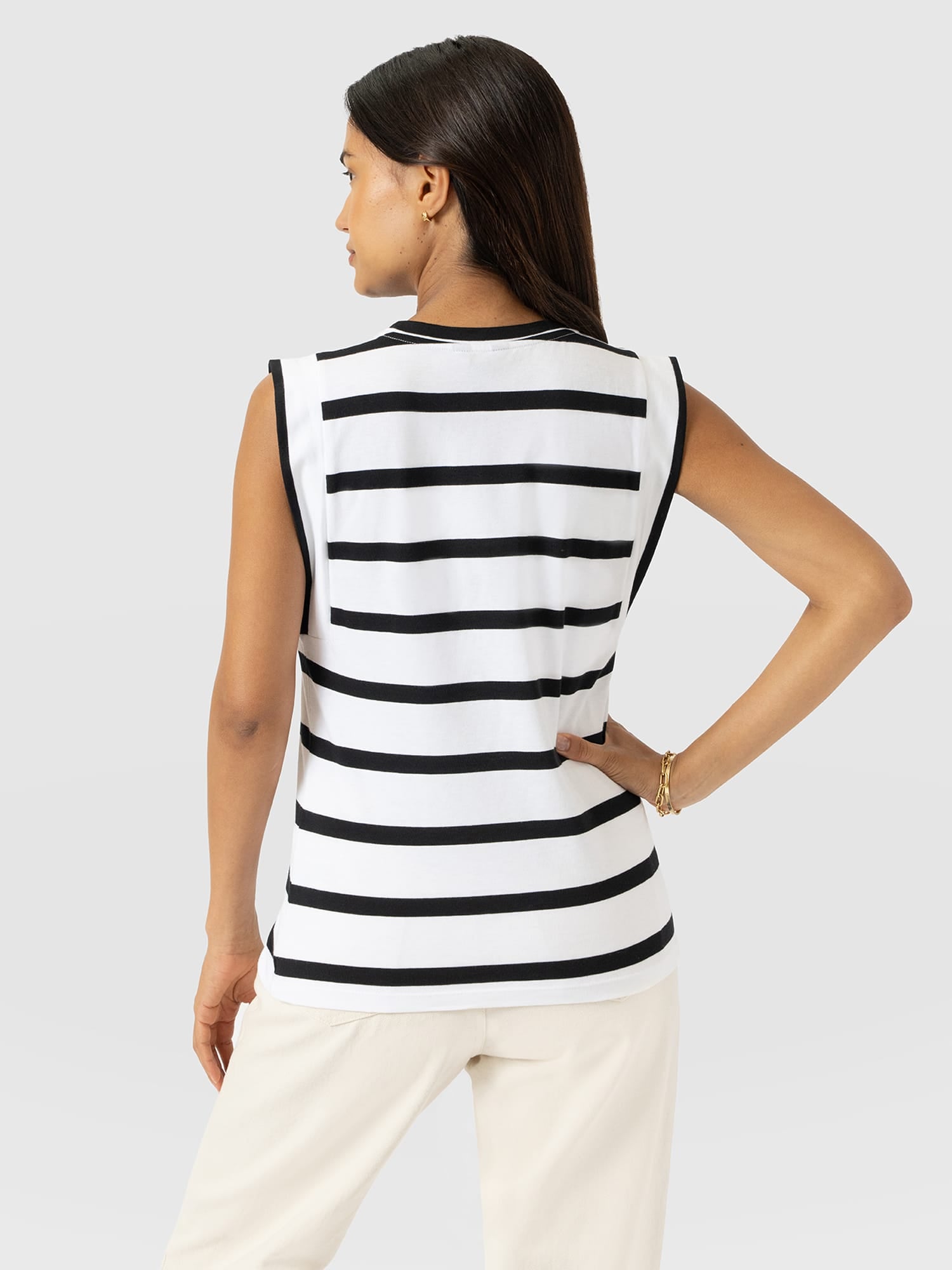 Rowan Tee - Black Stripe - Women's T-shirts | Saint + Sofia® USA