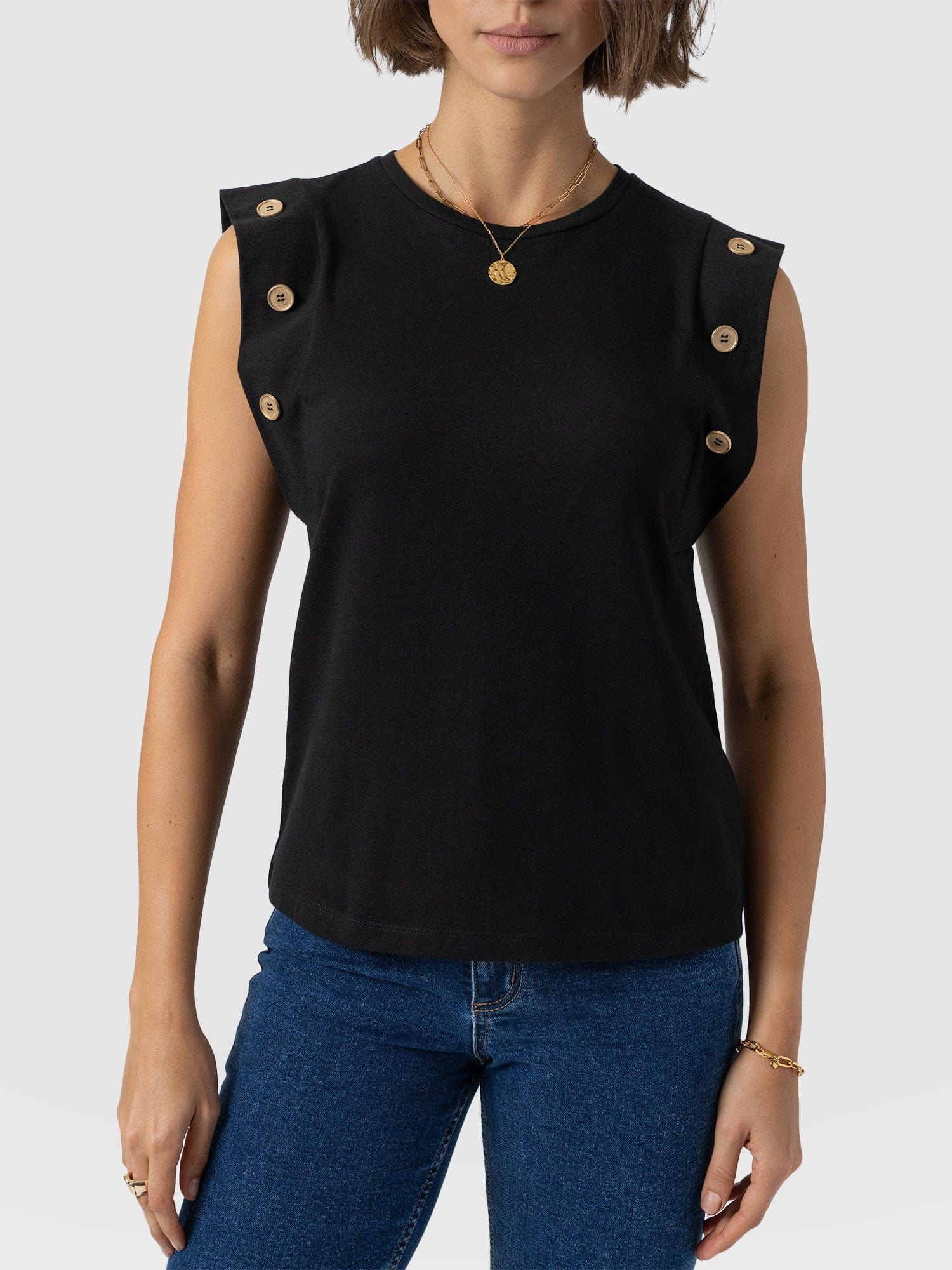 Rowan Tee Black - Women's T-Shirts | Saint + Sofia® USA