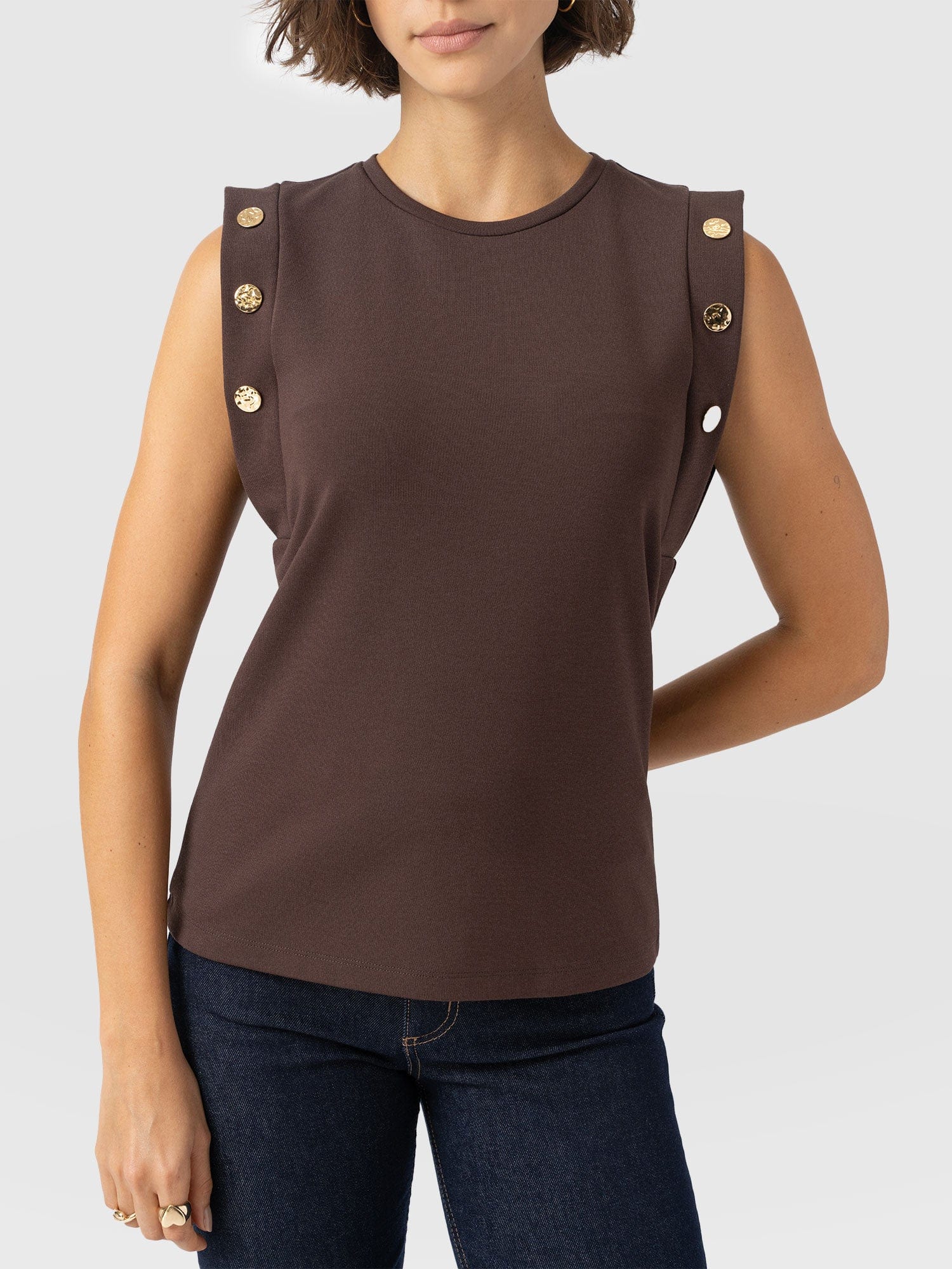 Rowan Tee - Brown - Molten - Women's T-shirts | Saint + Sofia? USA