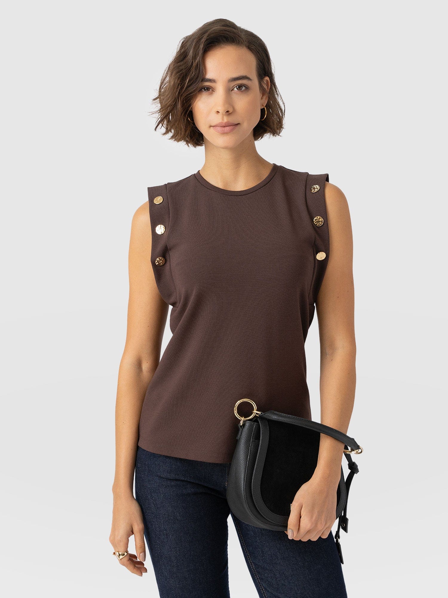 Rowan Tee - Brown - Molten - Women's T-shirts | Saint + Sofia? USA