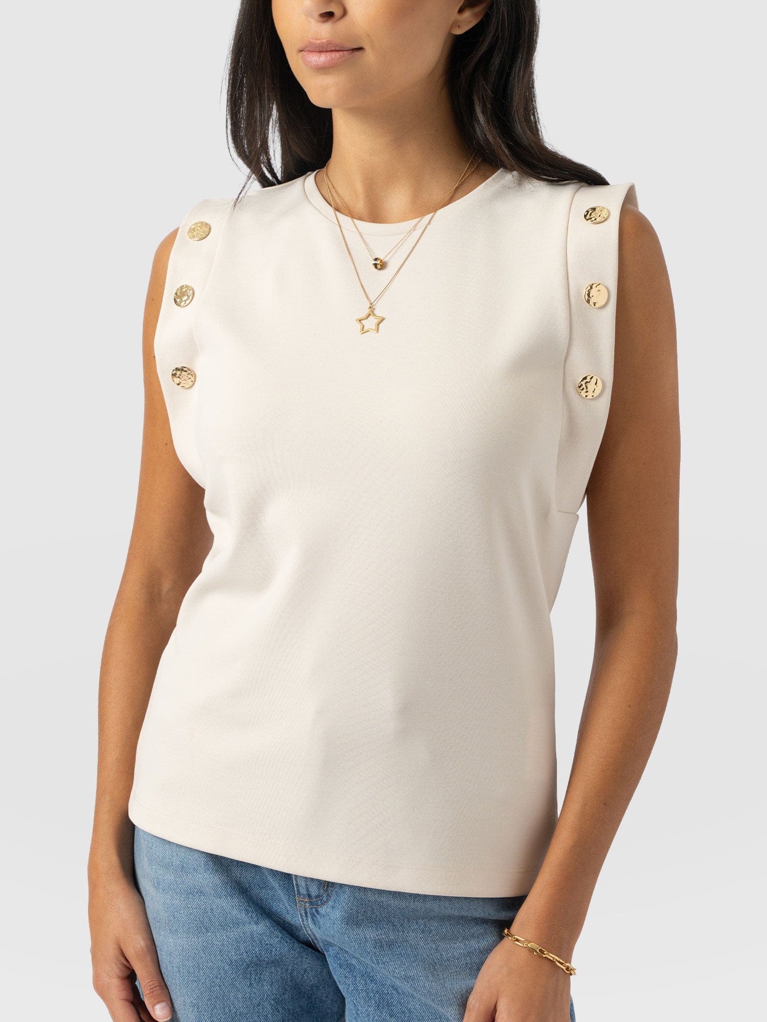 Rowan Tee - Cream - Molten - Women's T-shirts | Saint + Sofia® USA