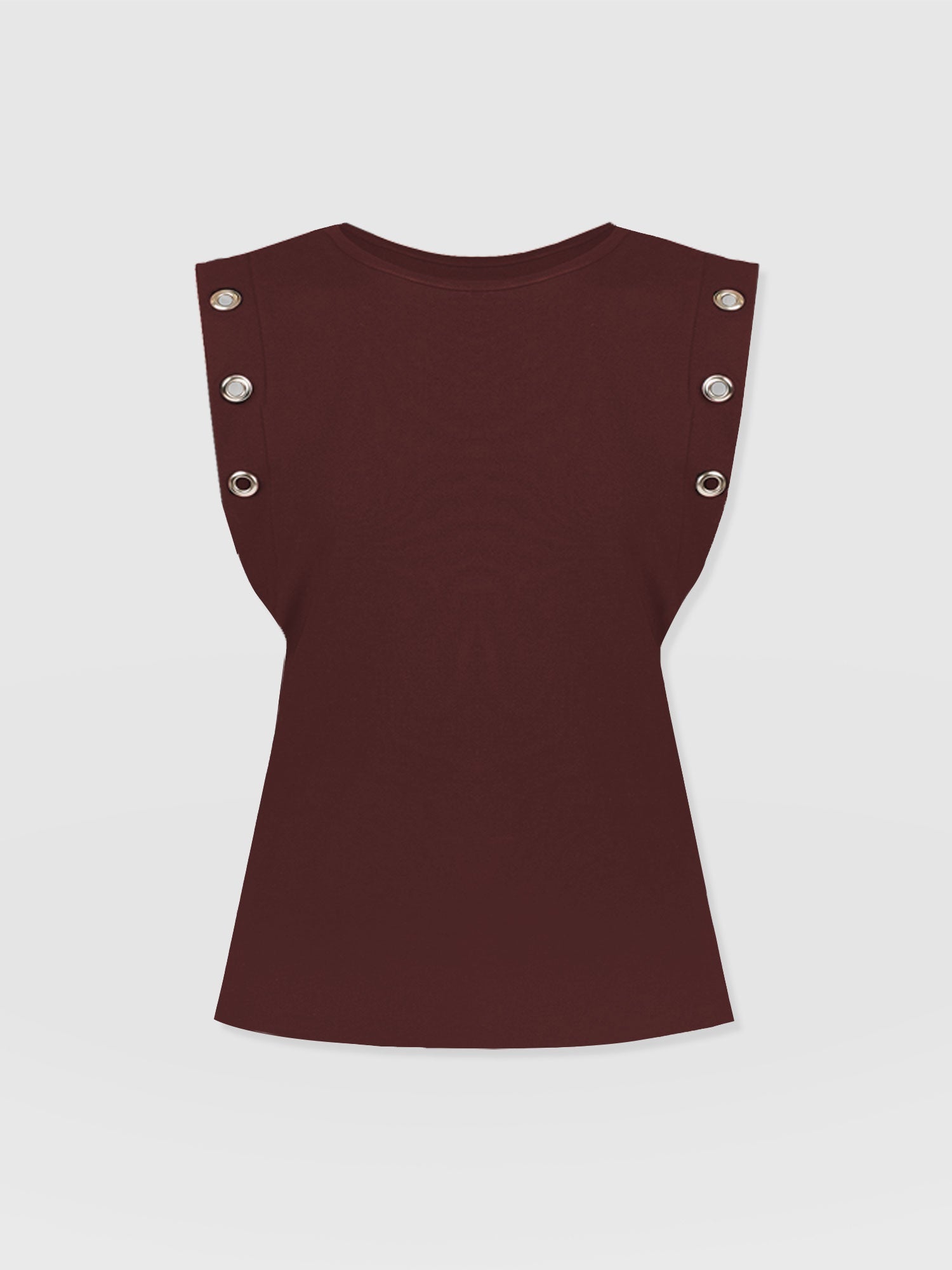 Rowan Tee Maroon Eyelet - Women's T-Shirts | Saint + Sofia® US