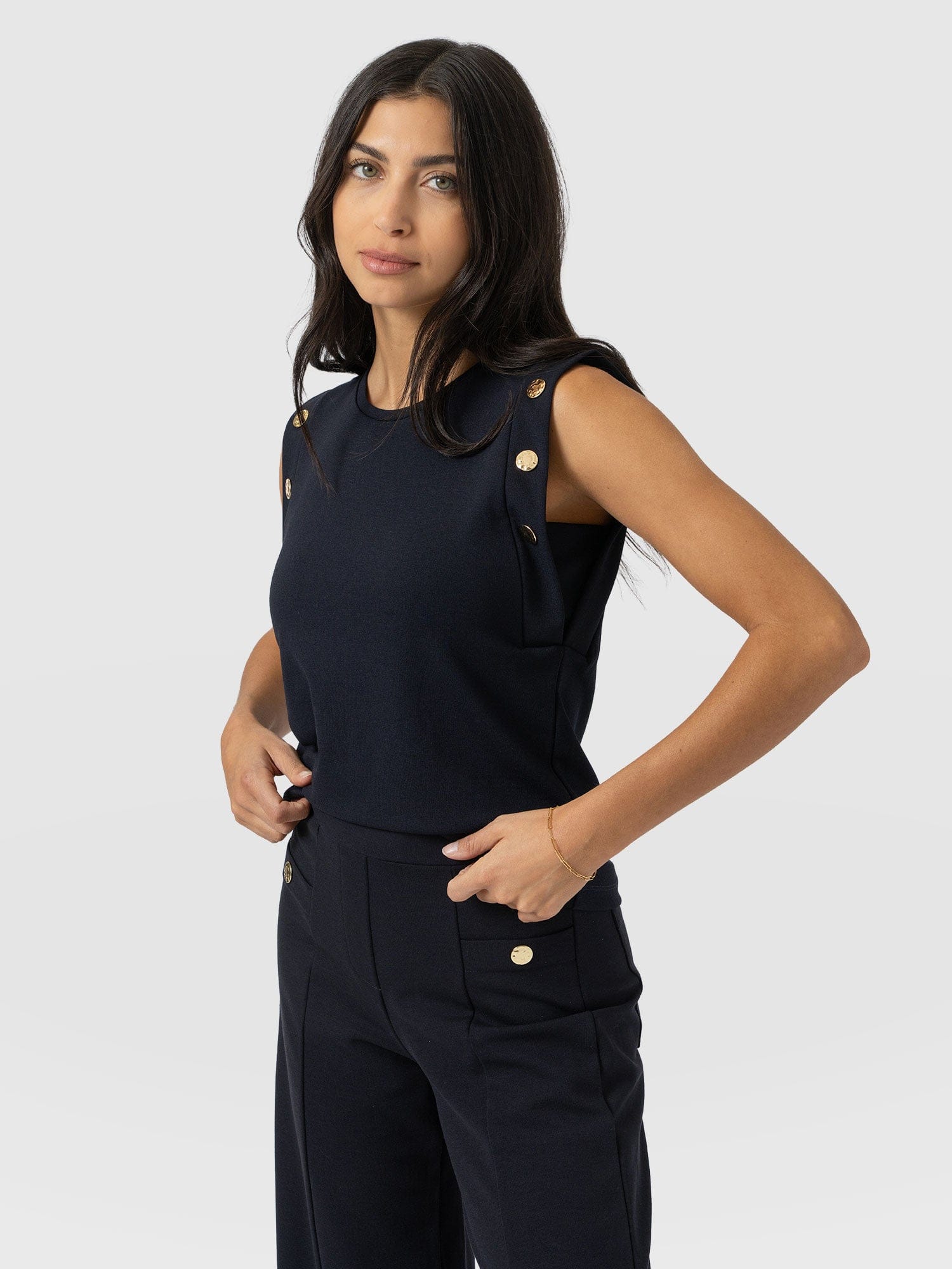 Rowan Tee - Navy - Molten - Women's T-shirts | Saint + Sofia® USA