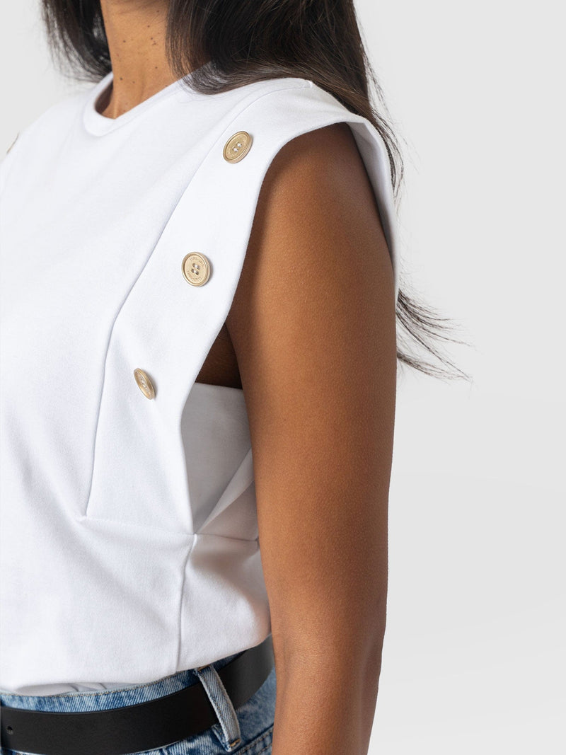Rowan Tee - White - Women's T-shirts | Saint + Sofia® USA